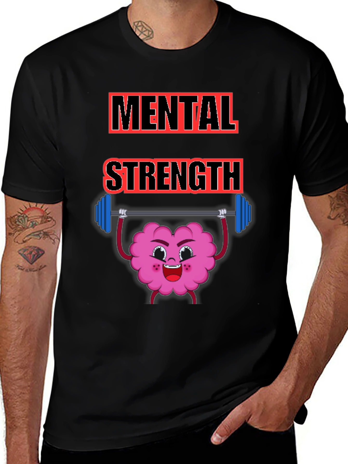 Mental Strength Graphic Tee - Brain Power T-Shirt