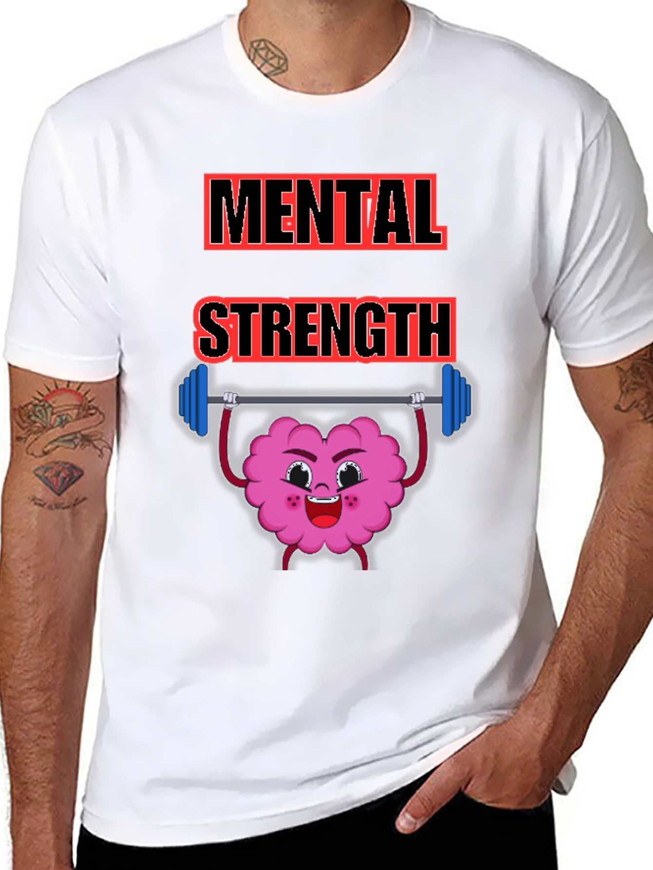 Mental Strength Graphic Tee - Brain Power T-Shirt