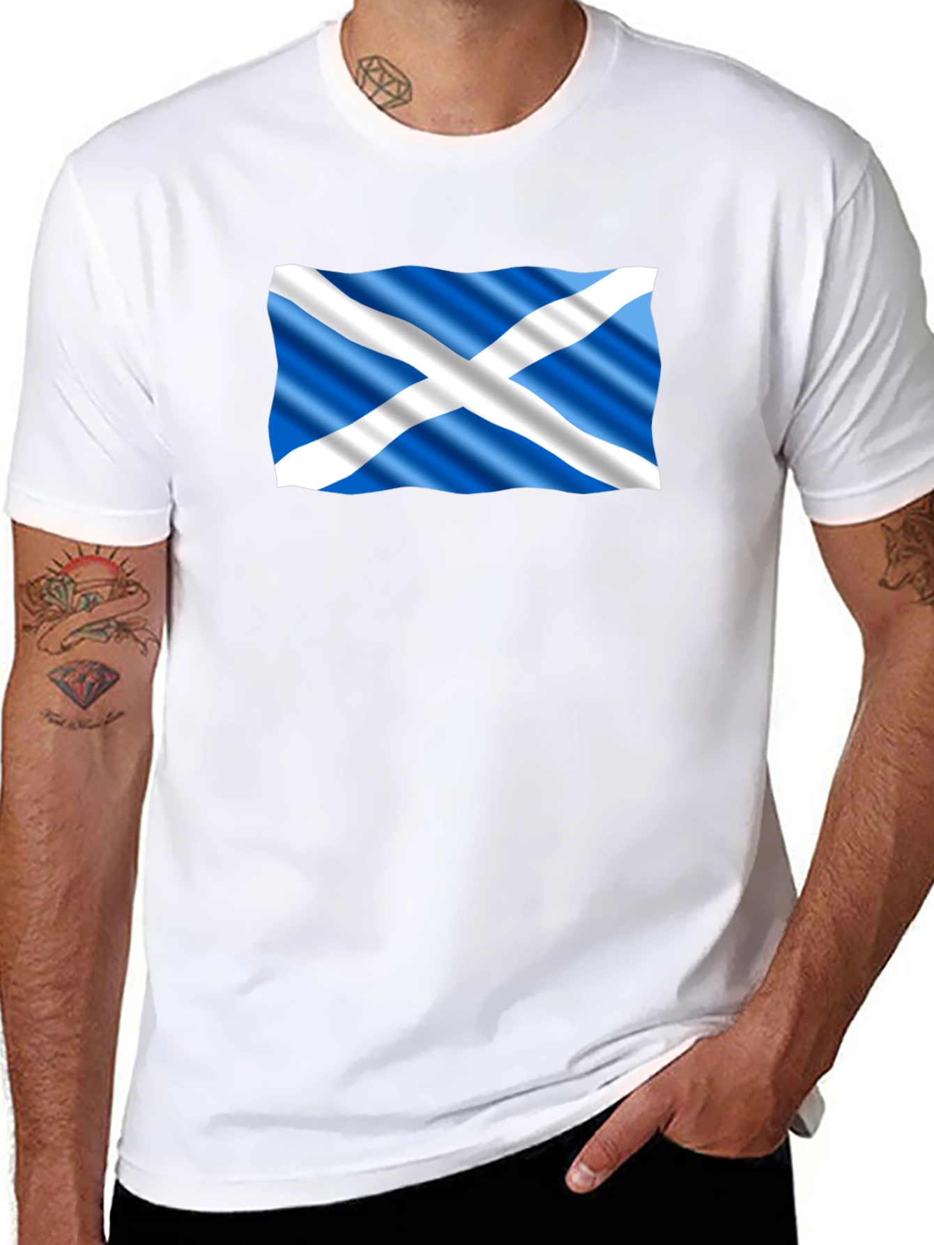 Scottish Flag Black T-Shirt