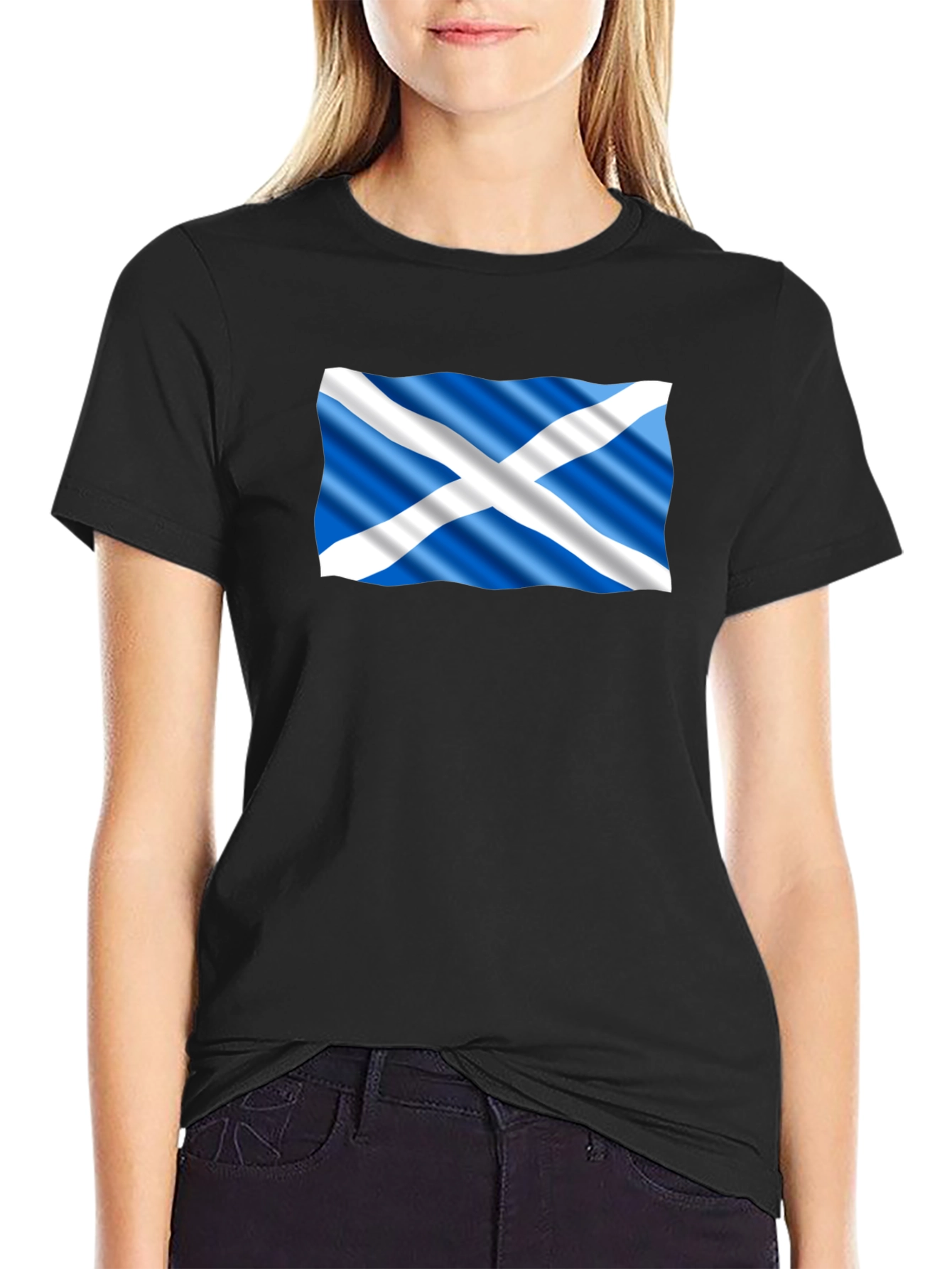 Scottish Flag Black T-Shirt
