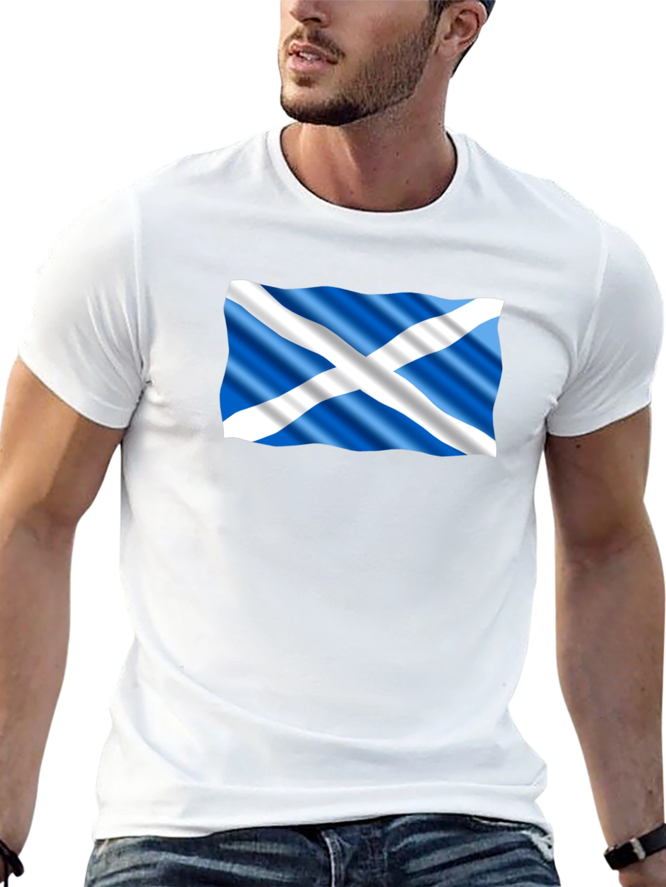 Scottish Flag Black T-Shirt