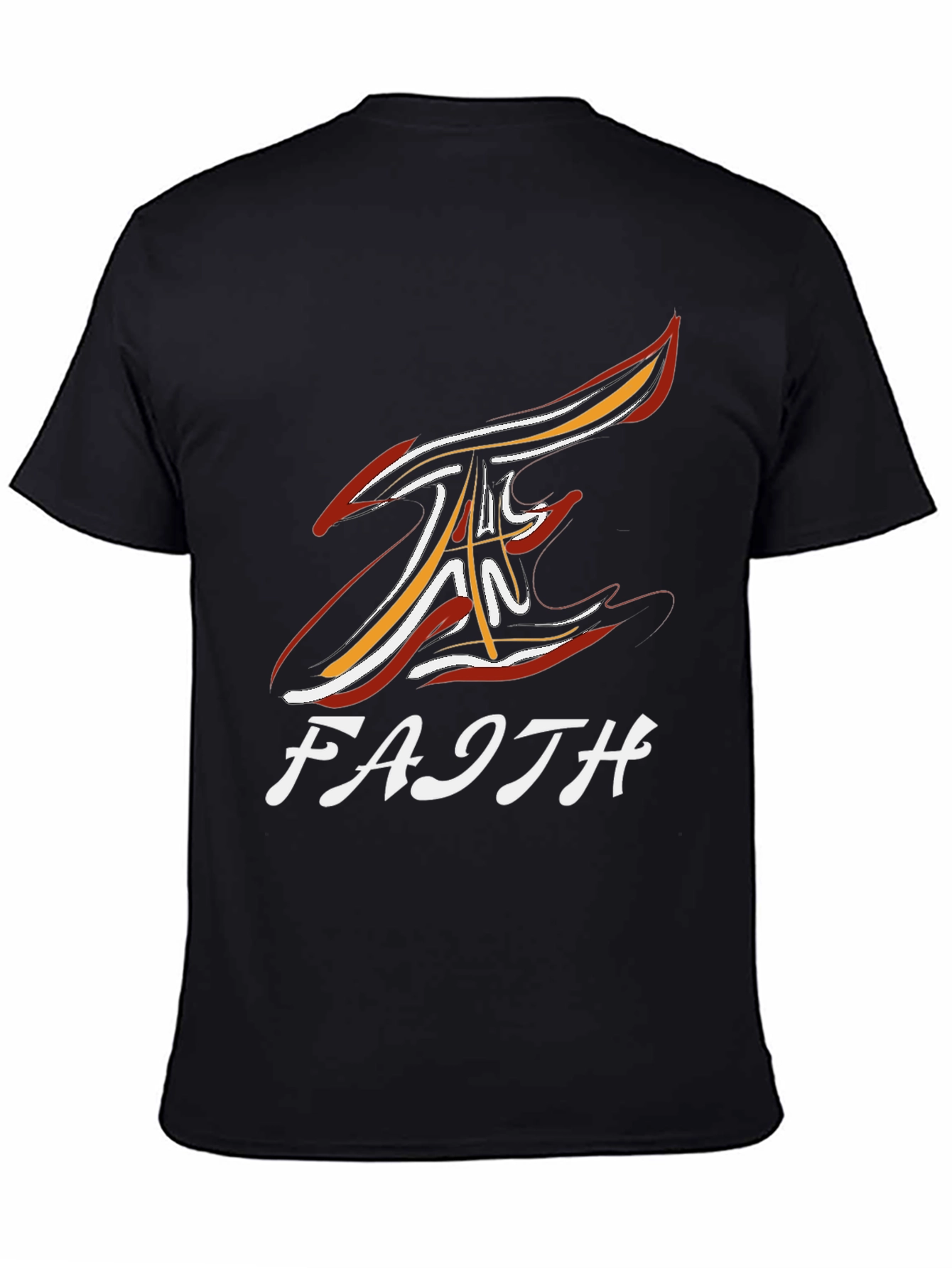 Faith Graphic Print Black T-Shirt
