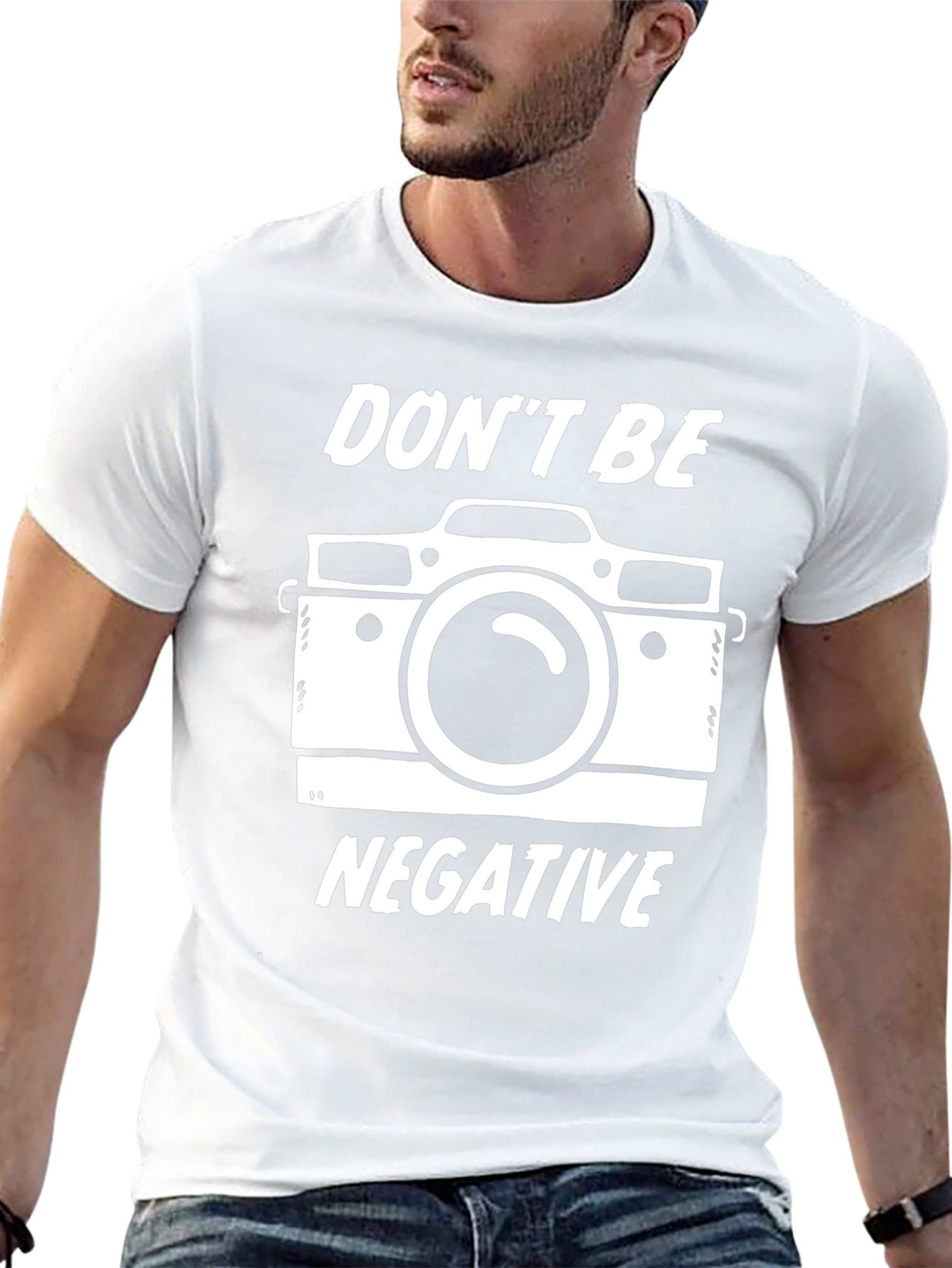 Dont Be Negative Camera Graphic Tee