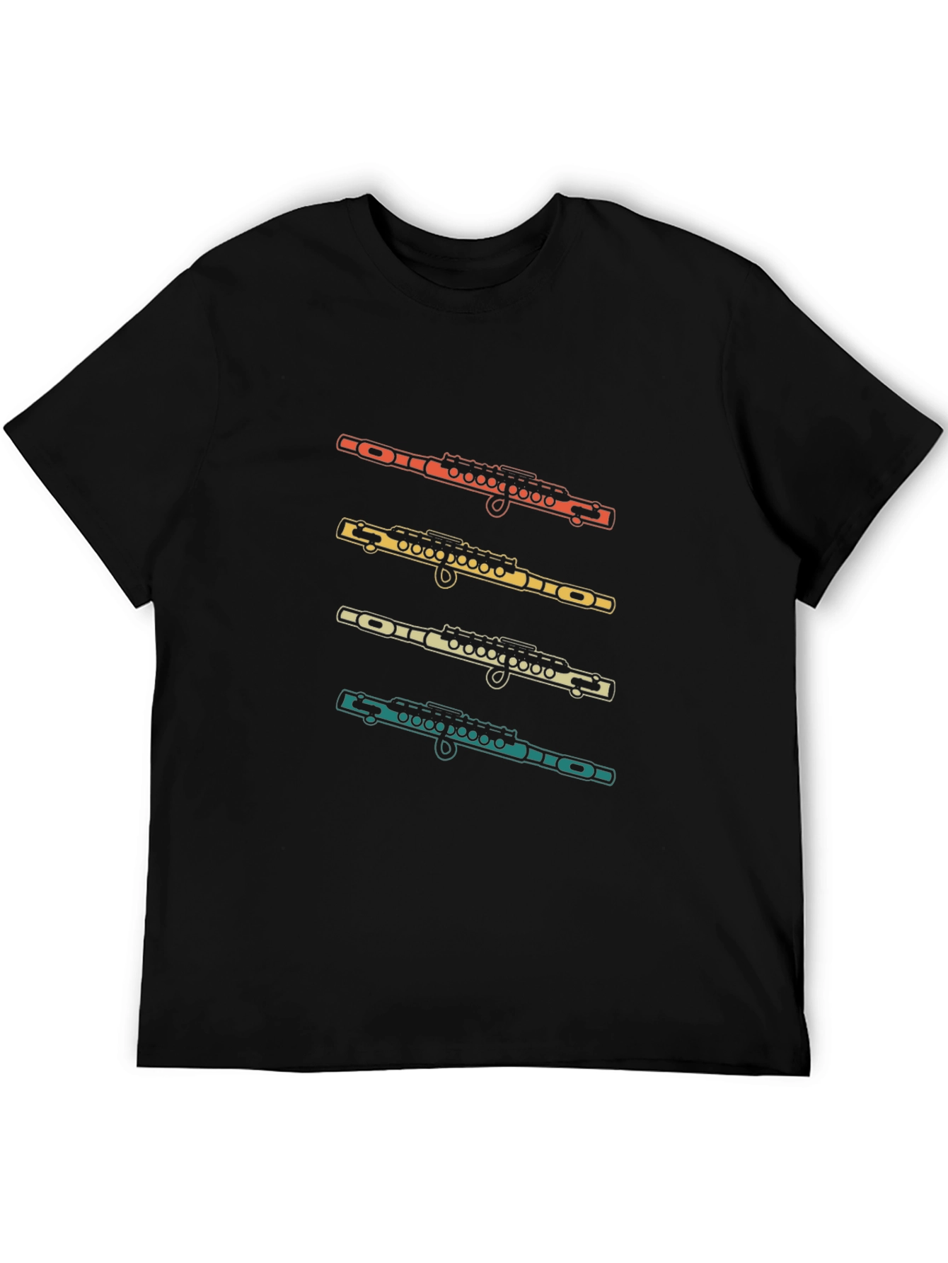 Retro Flute Graphic T-Shirt - Musicians Tee