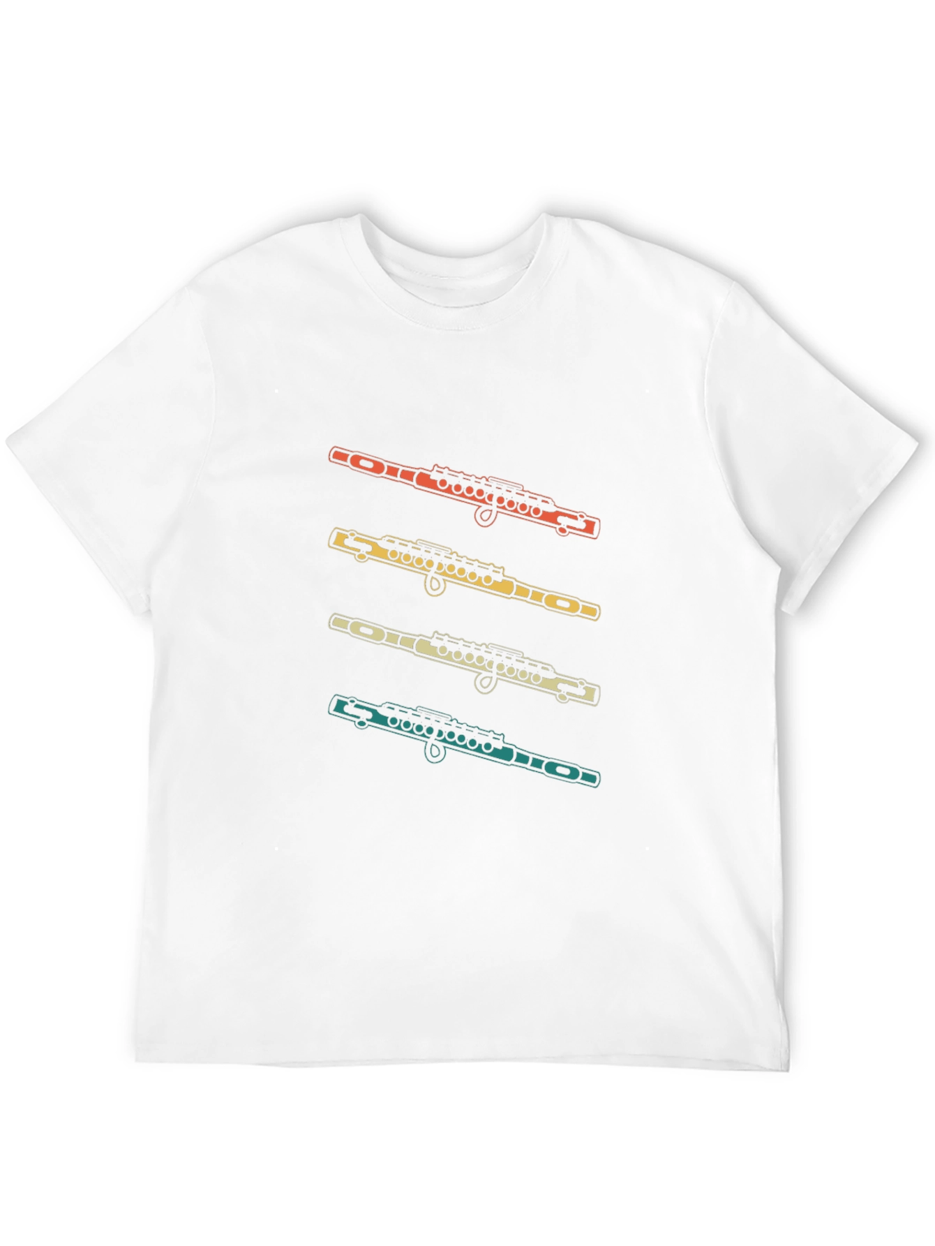 Retro Flute Graphic T-Shirt - Musicians Tee