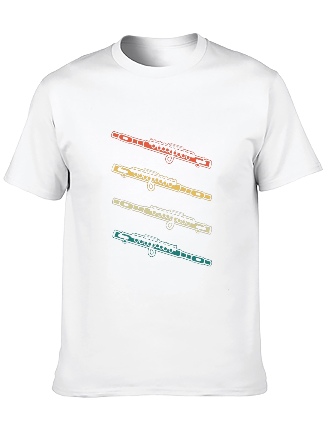 Retro Flute Graphic T-Shirt - Musicians Tee