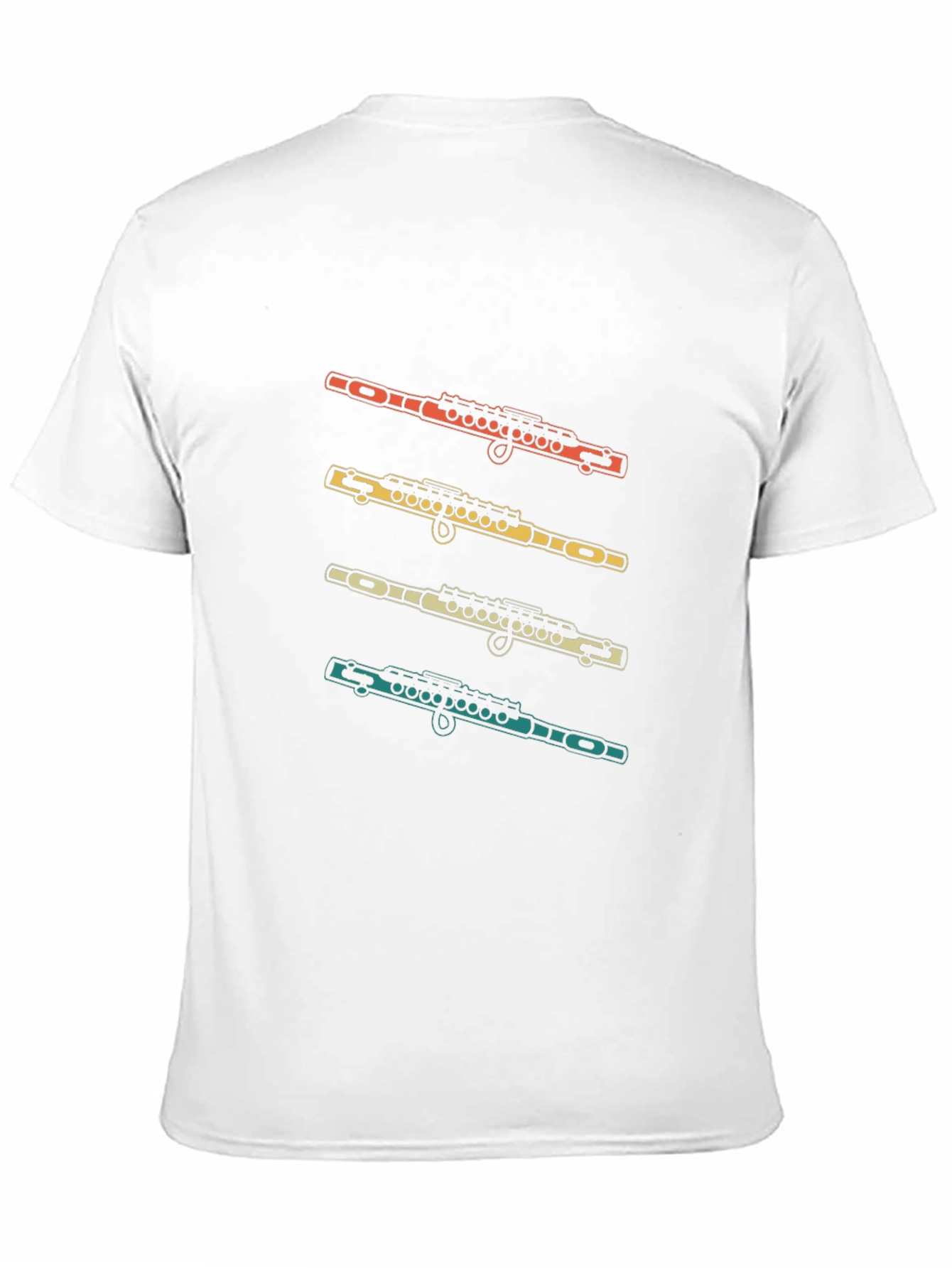 Retro Flute Graphic T-Shirt - Musicians Tee