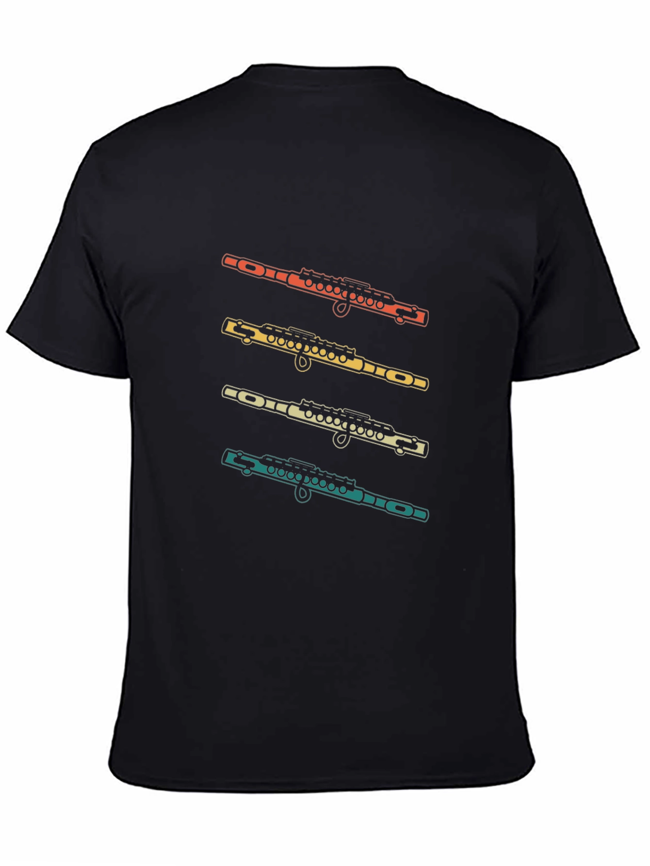 Retro Flute Graphic T-Shirt - Musicians Tee