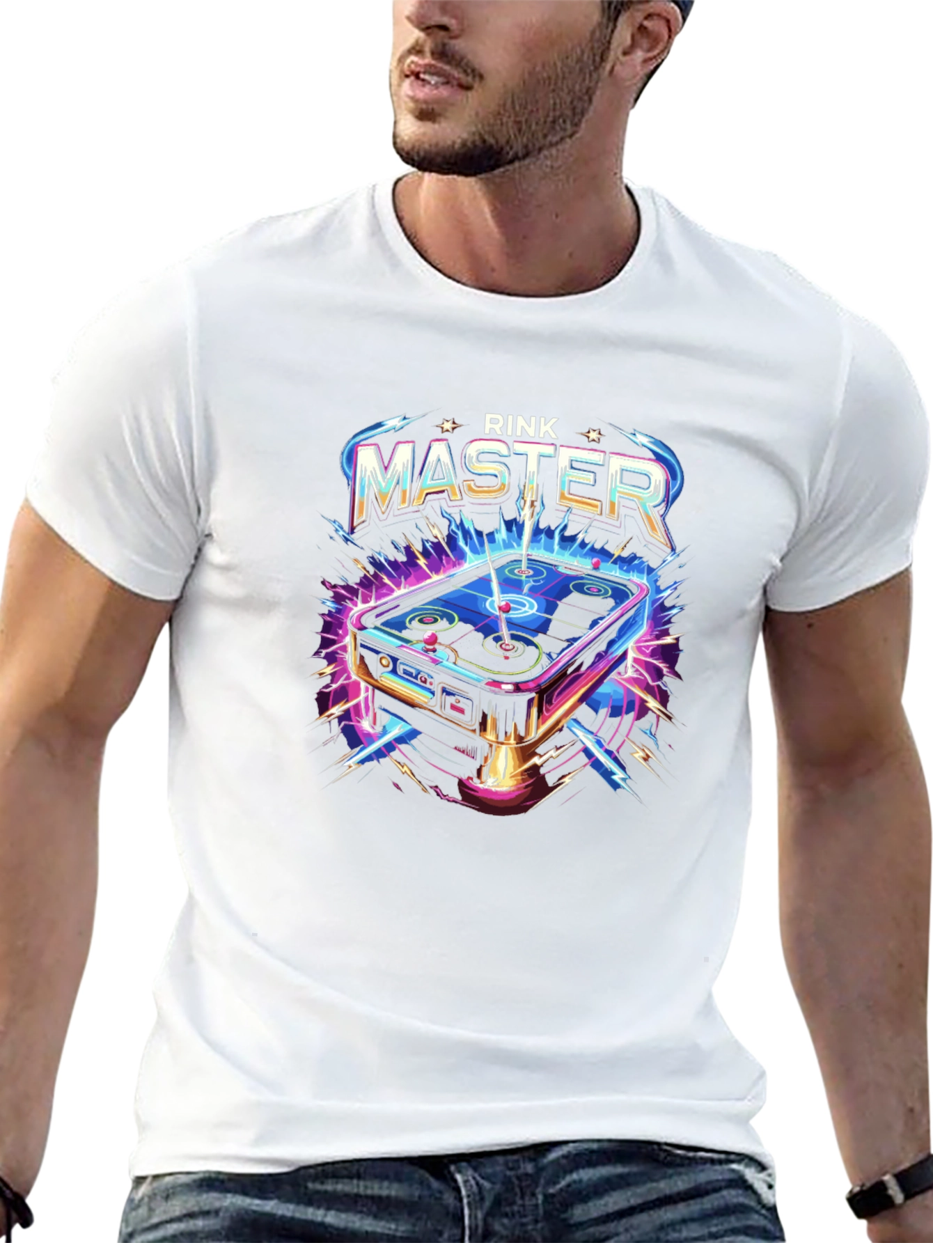 Rink Master Graphic T-Shirt - Air Hockey Design
