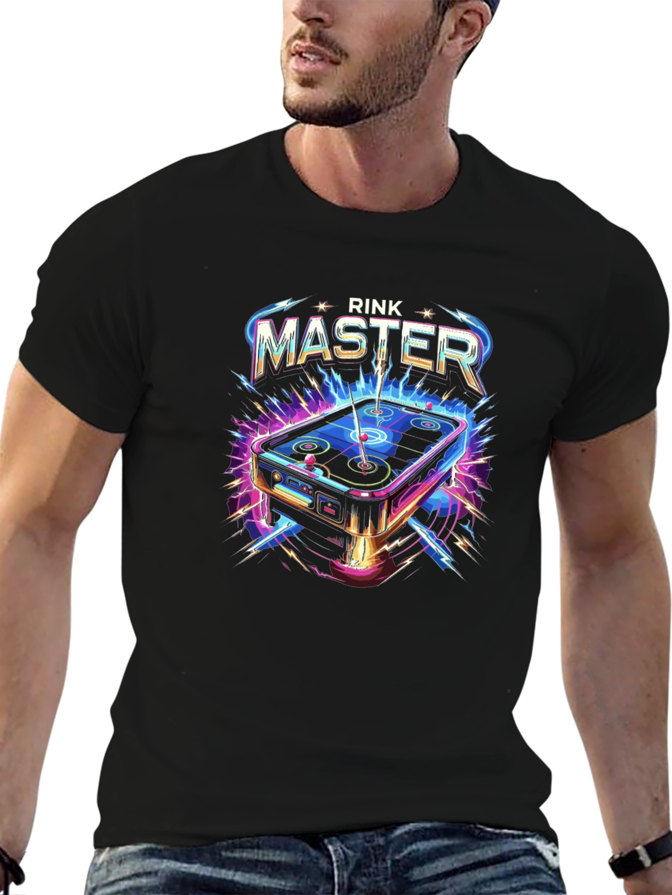 Rink Master Graphic T-Shirt - Air Hockey Design