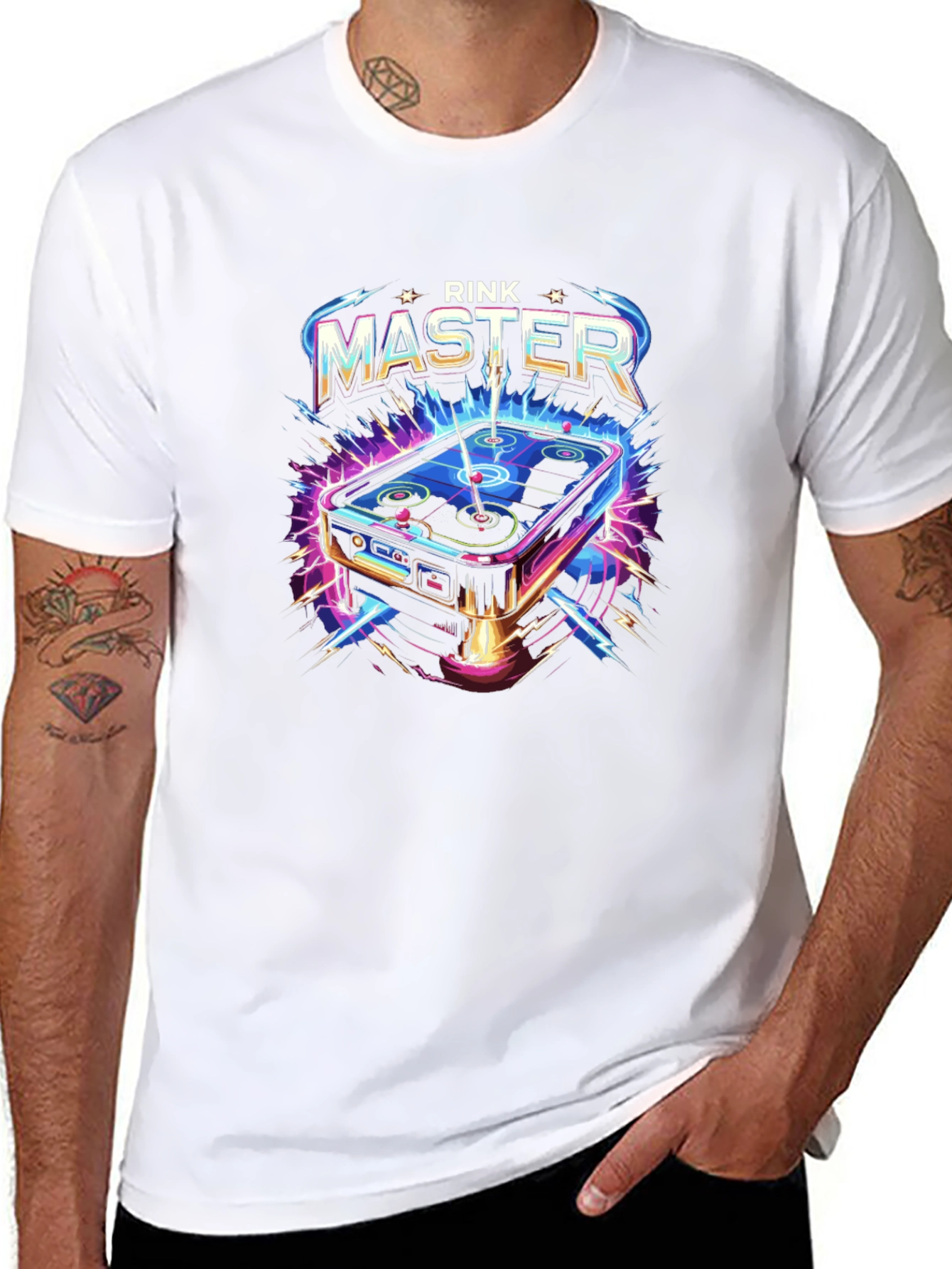 Rink Master Graphic T-Shirt - Air Hockey Design