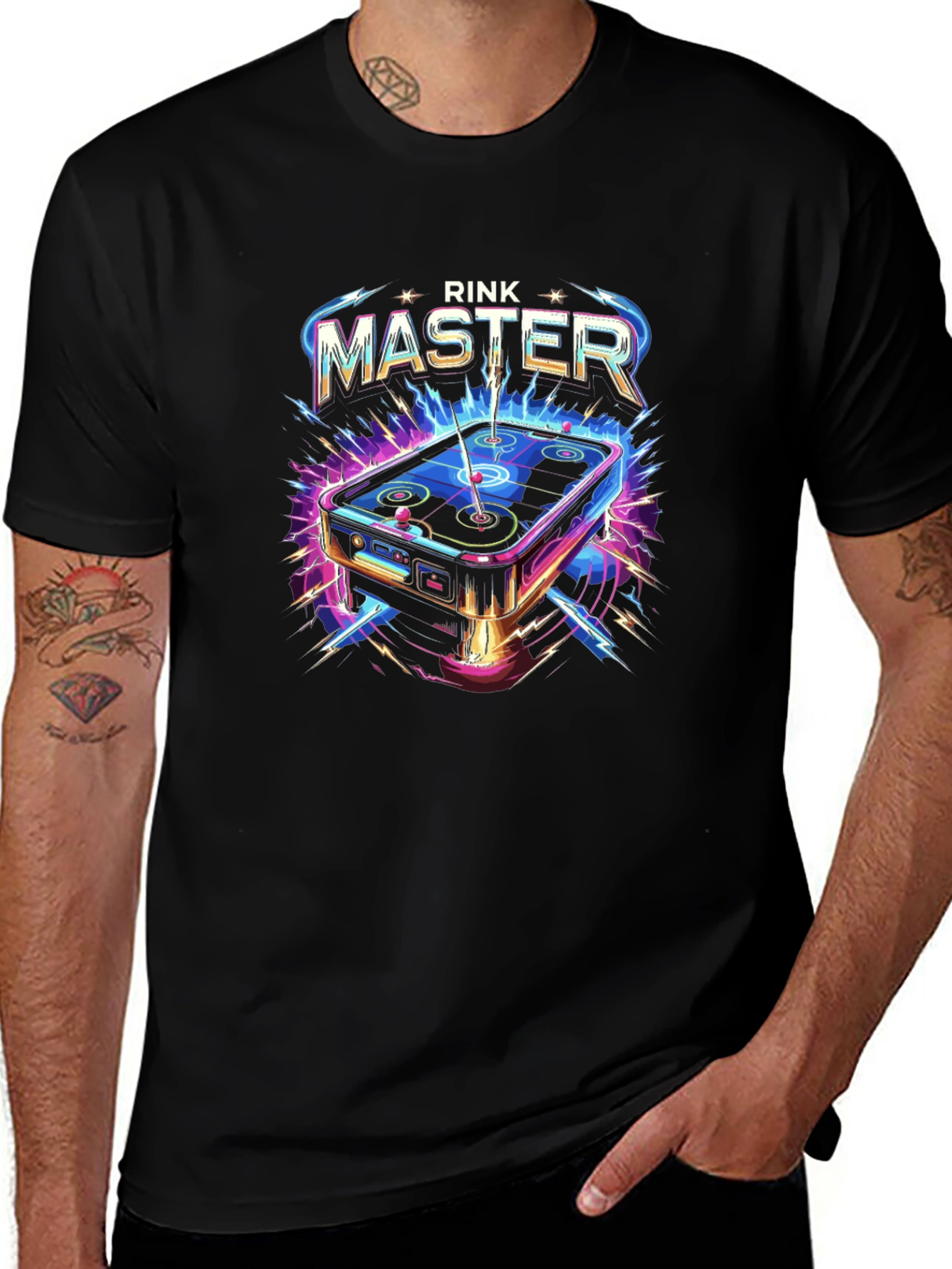 Rink Master Graphic T-Shirt - Air Hockey Design