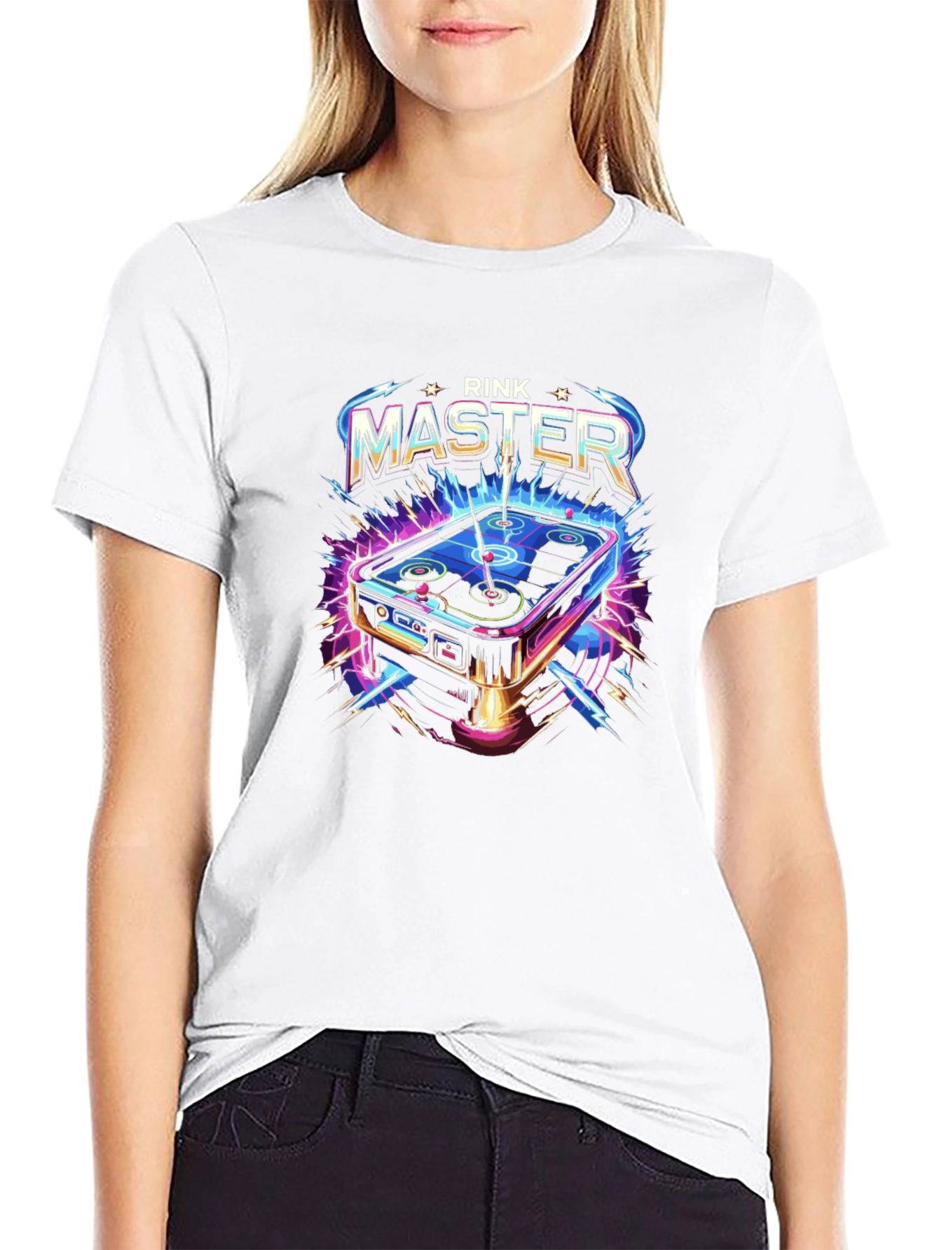 Rink Master Graphic T-Shirt - Air Hockey Design