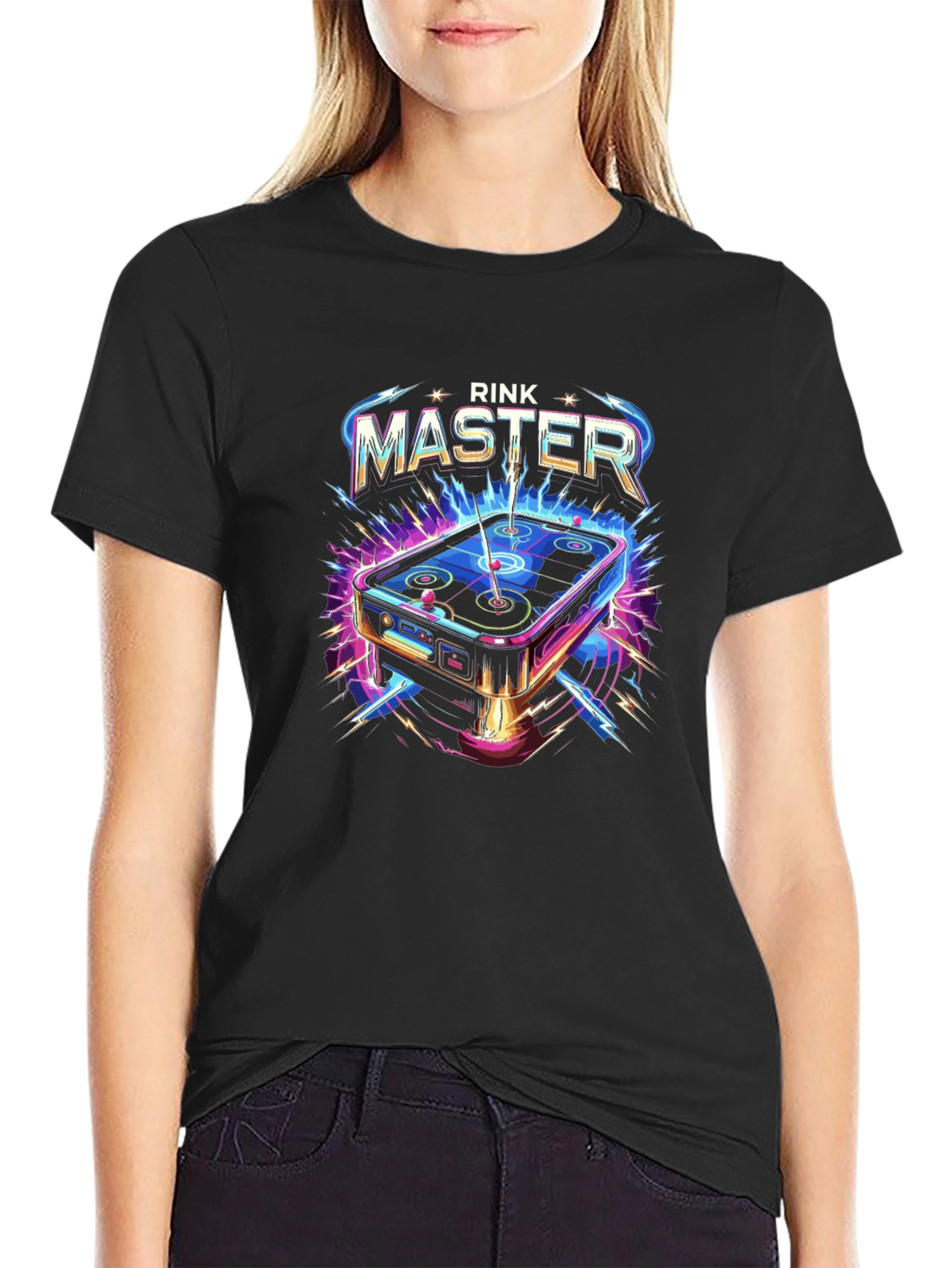 Rink Master Graphic T-Shirt - Air Hockey Design