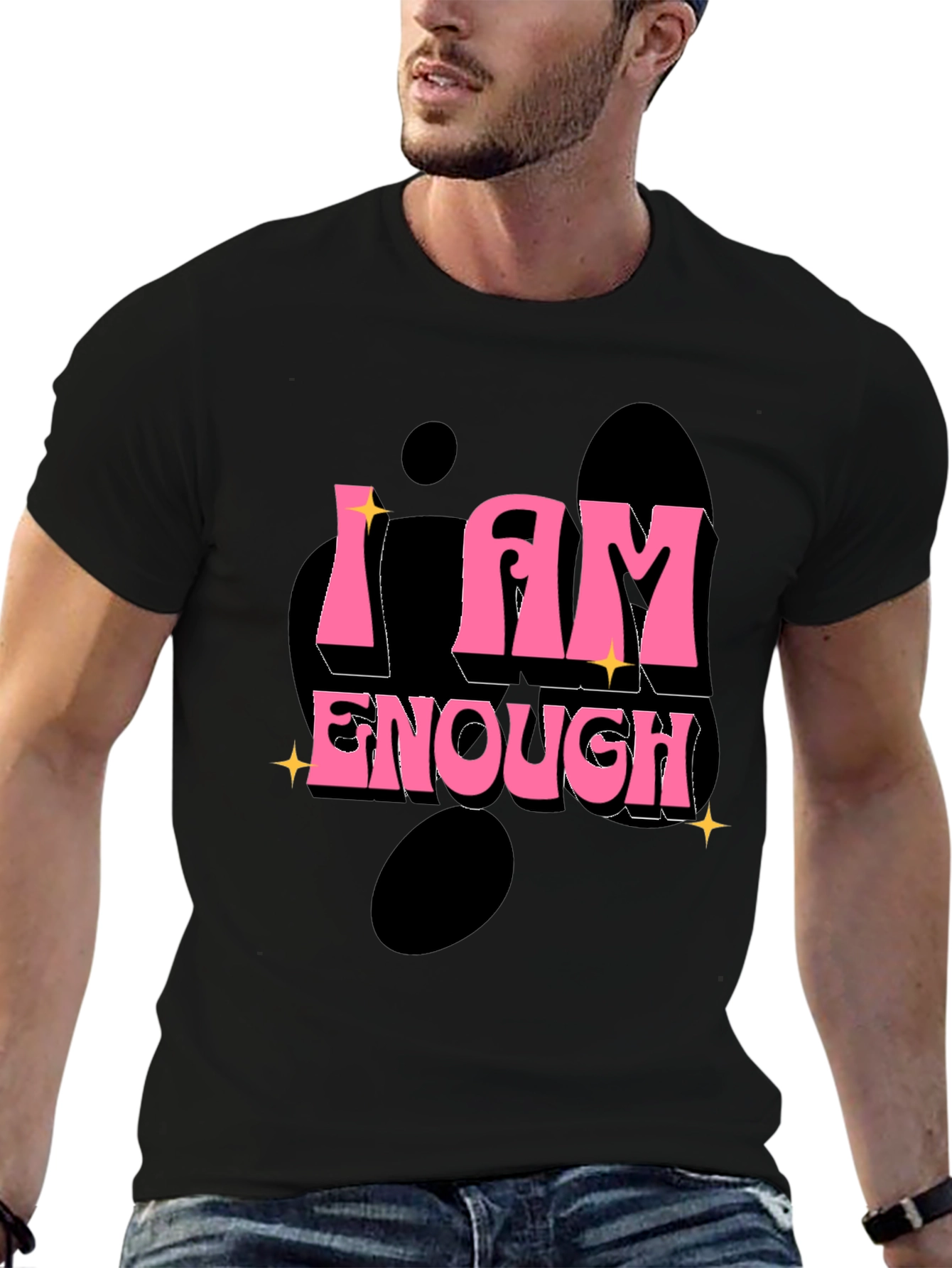 I Am Enough Graphic Tee - Black