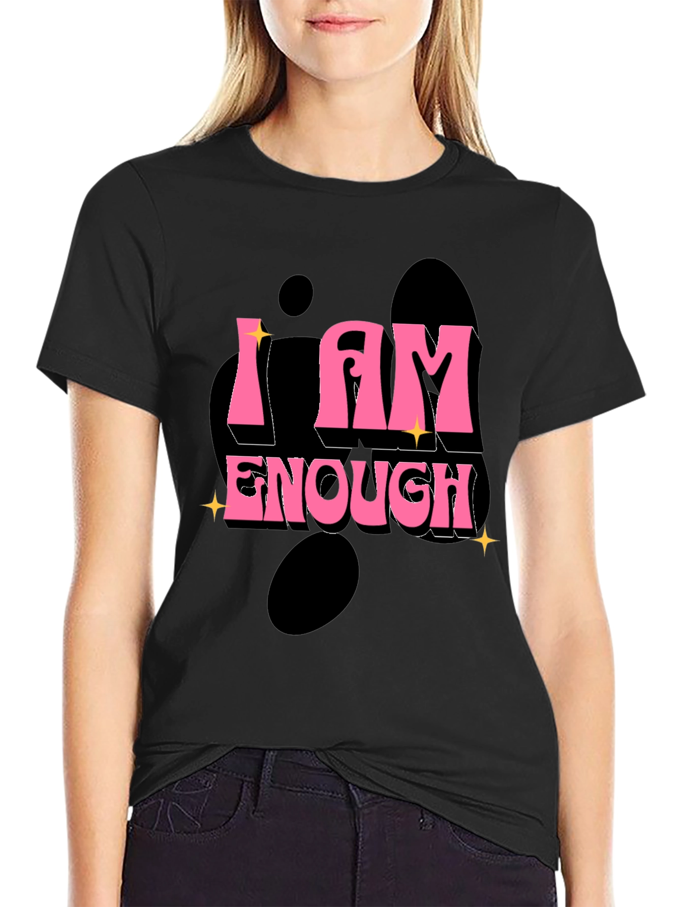 I Am Enough Graphic Tee - Black
