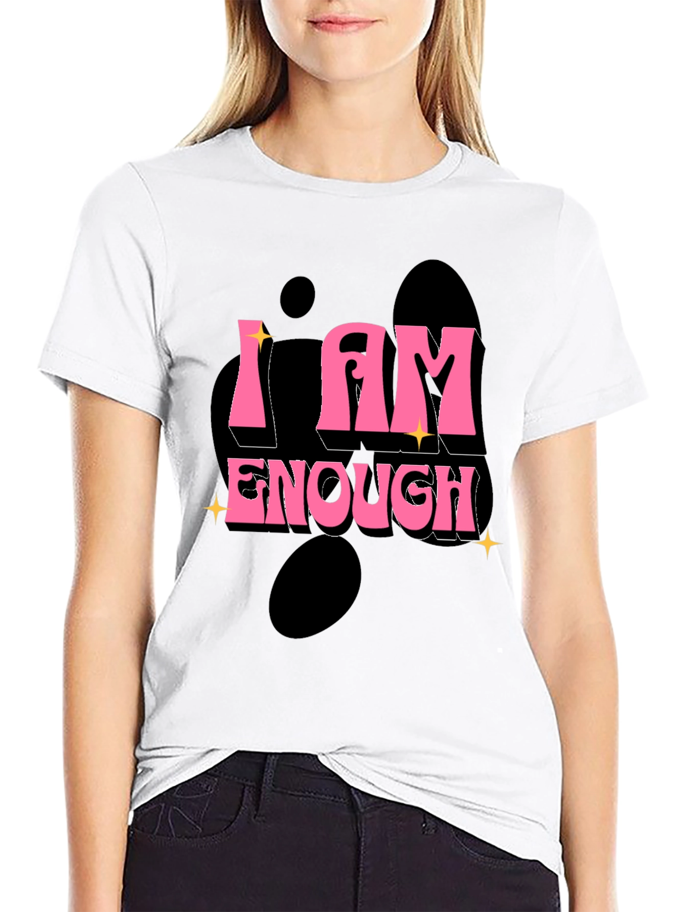I Am Enough Graphic Tee - Black