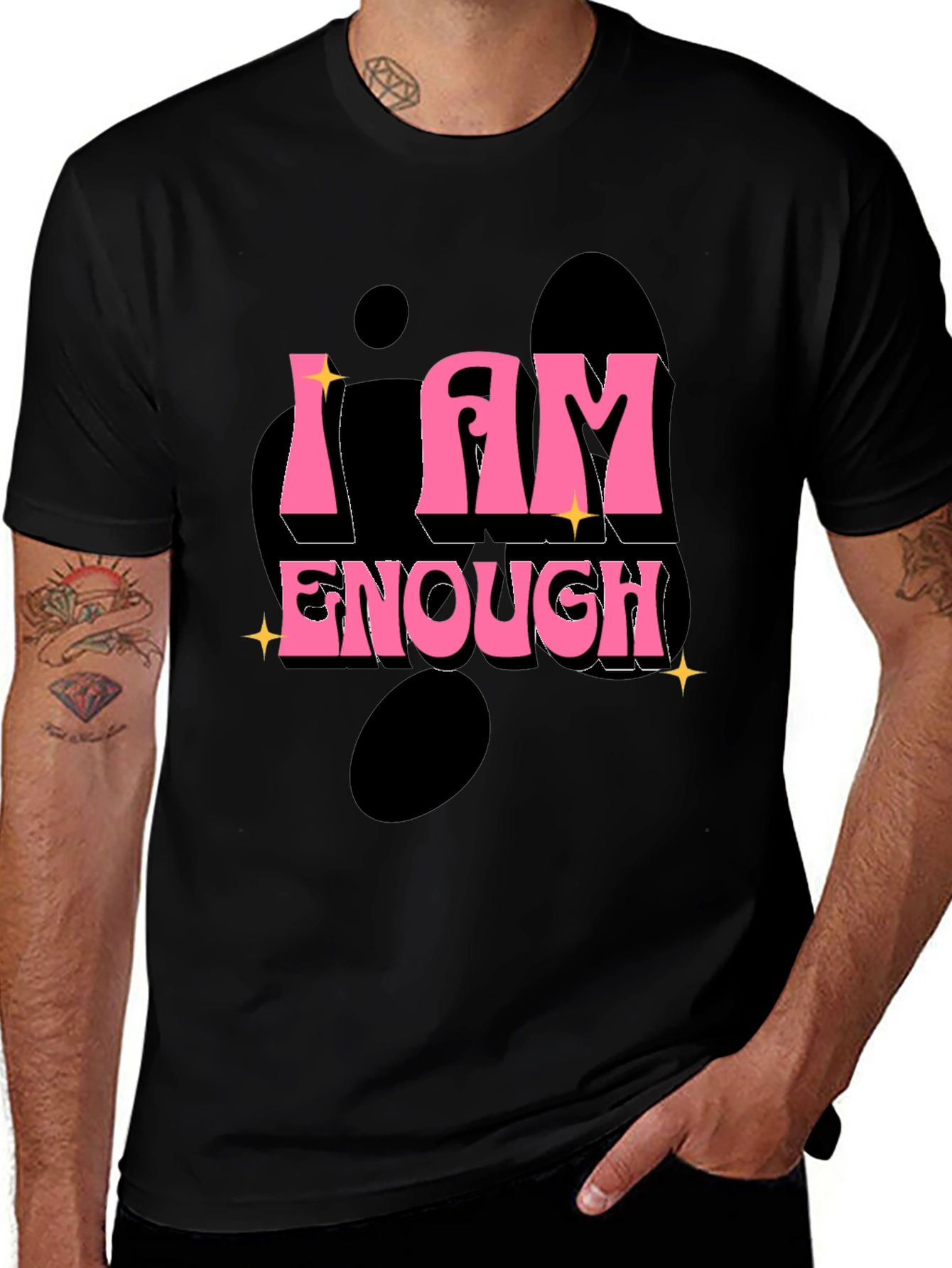 I Am Enough Graphic Tee - Black