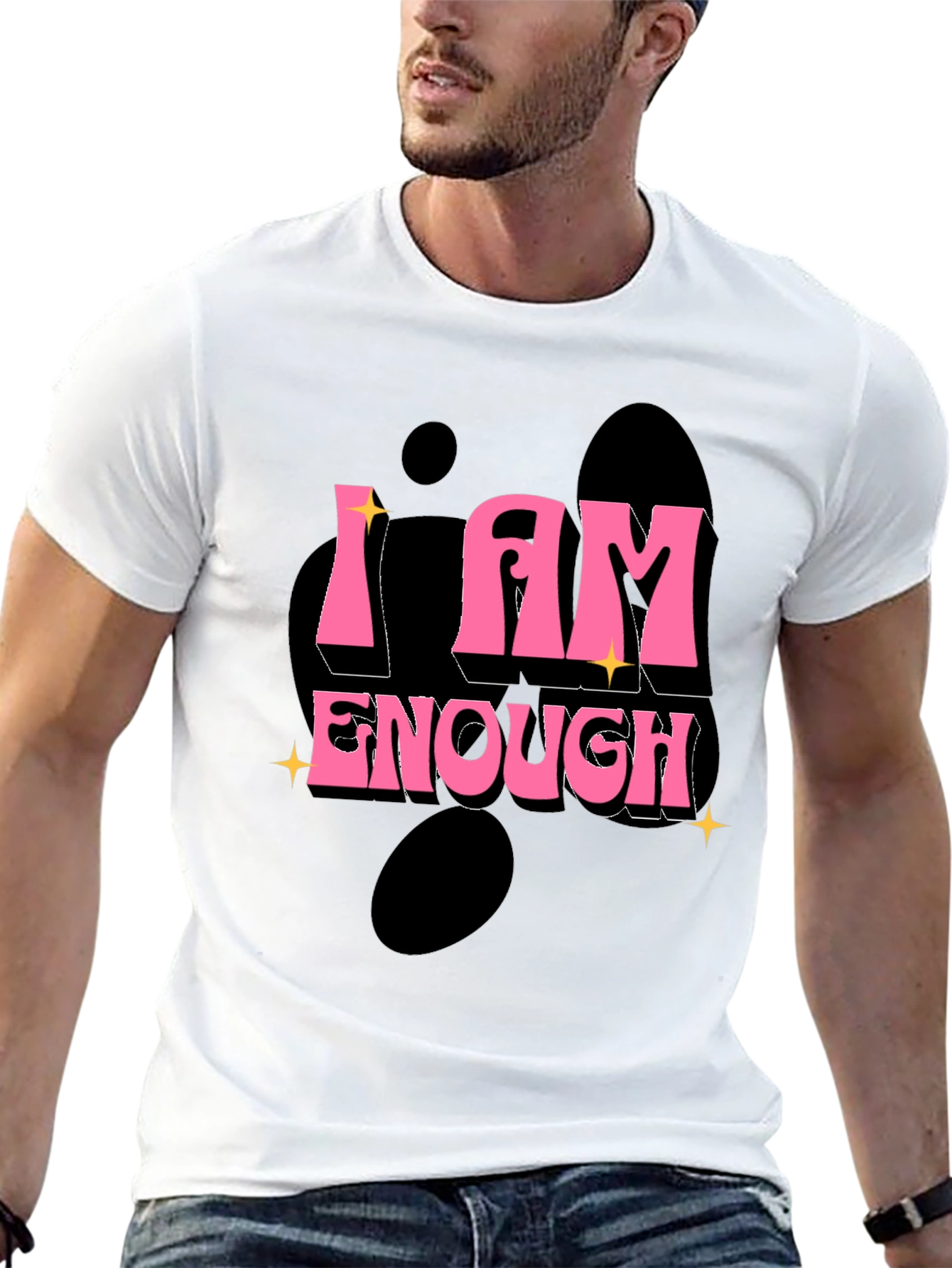 I Am Enough Graphic Tee - Black