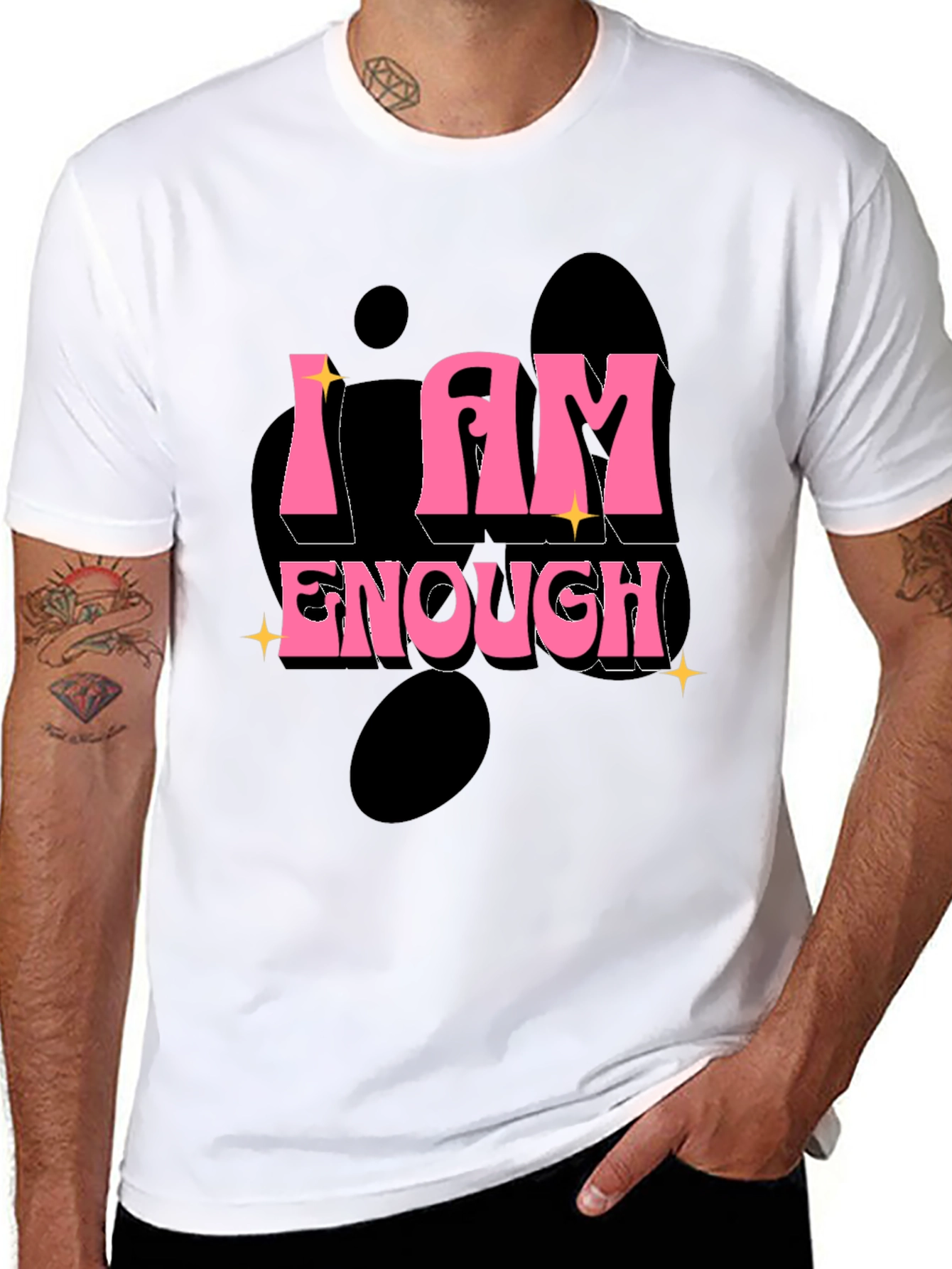 I Am Enough Graphic Tee - Black