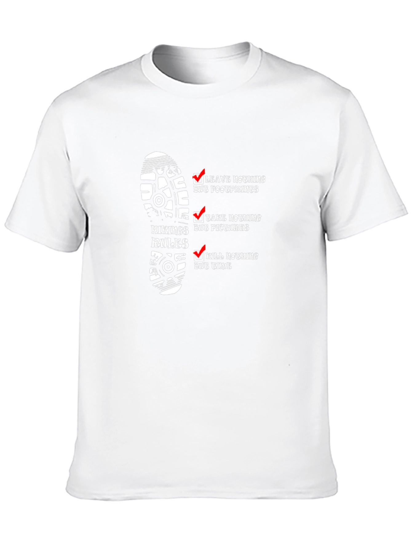 Hiking Rules T-Shirt - Leave Only Footprints