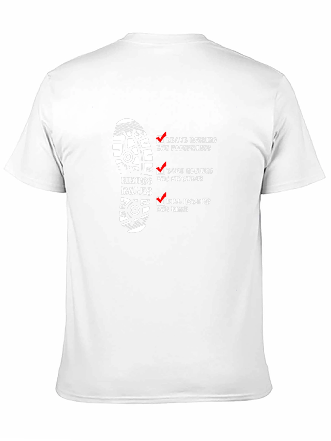 Hiking Rules T-Shirt - Leave Only Footprints