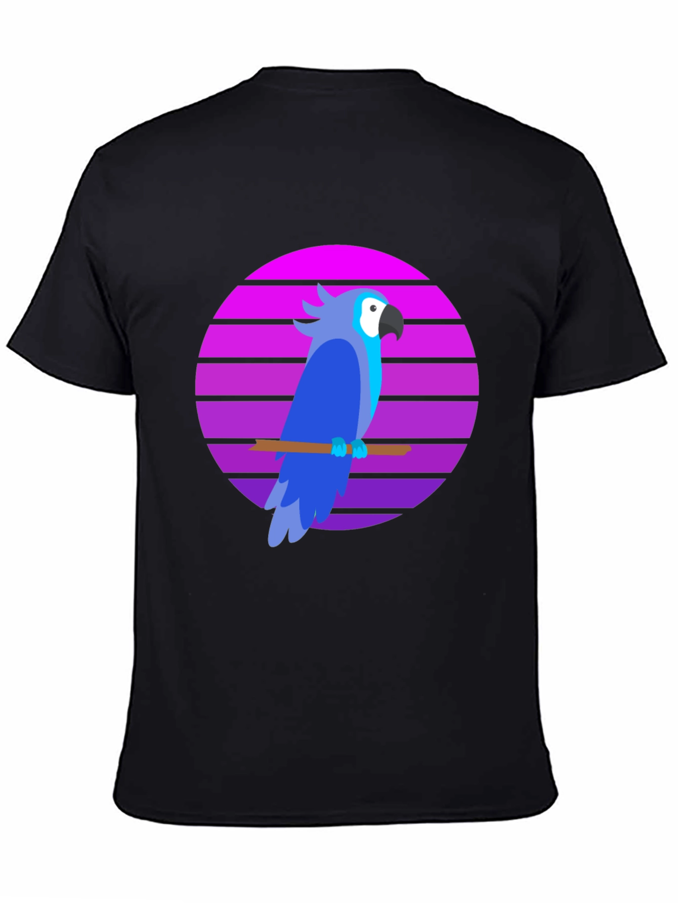 Retro Parrot Graphic Tee - Stylish Mens T-Shirt