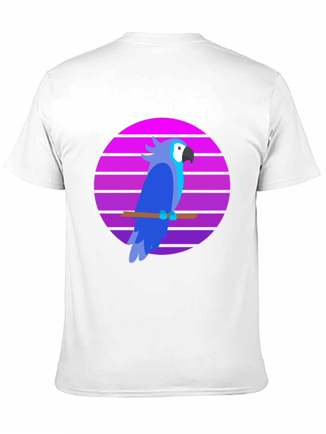 Retro Parrot Graphic Tee - Stylish Mens T-Shirt