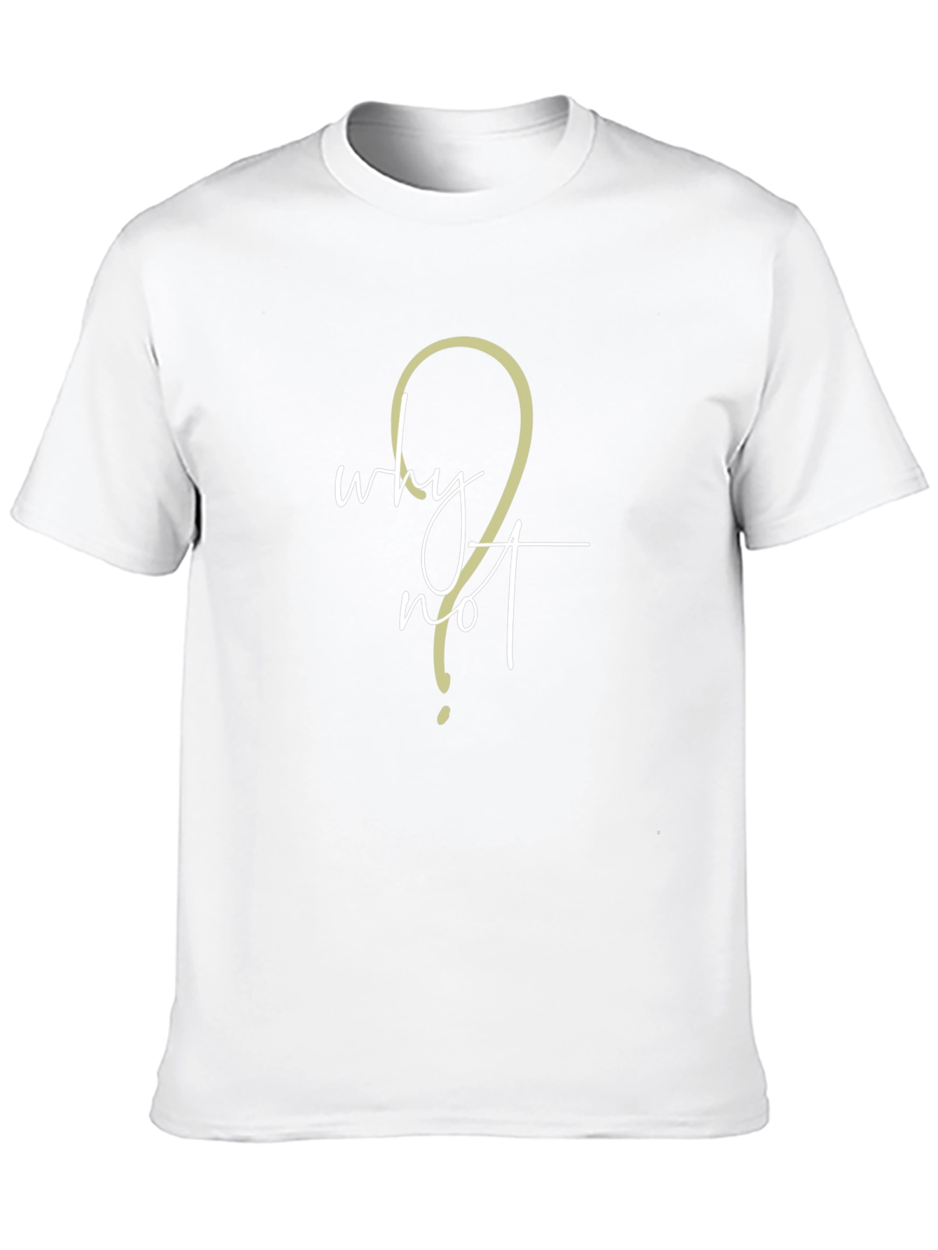 Why Not? Mens Black Graphic T-Shirt