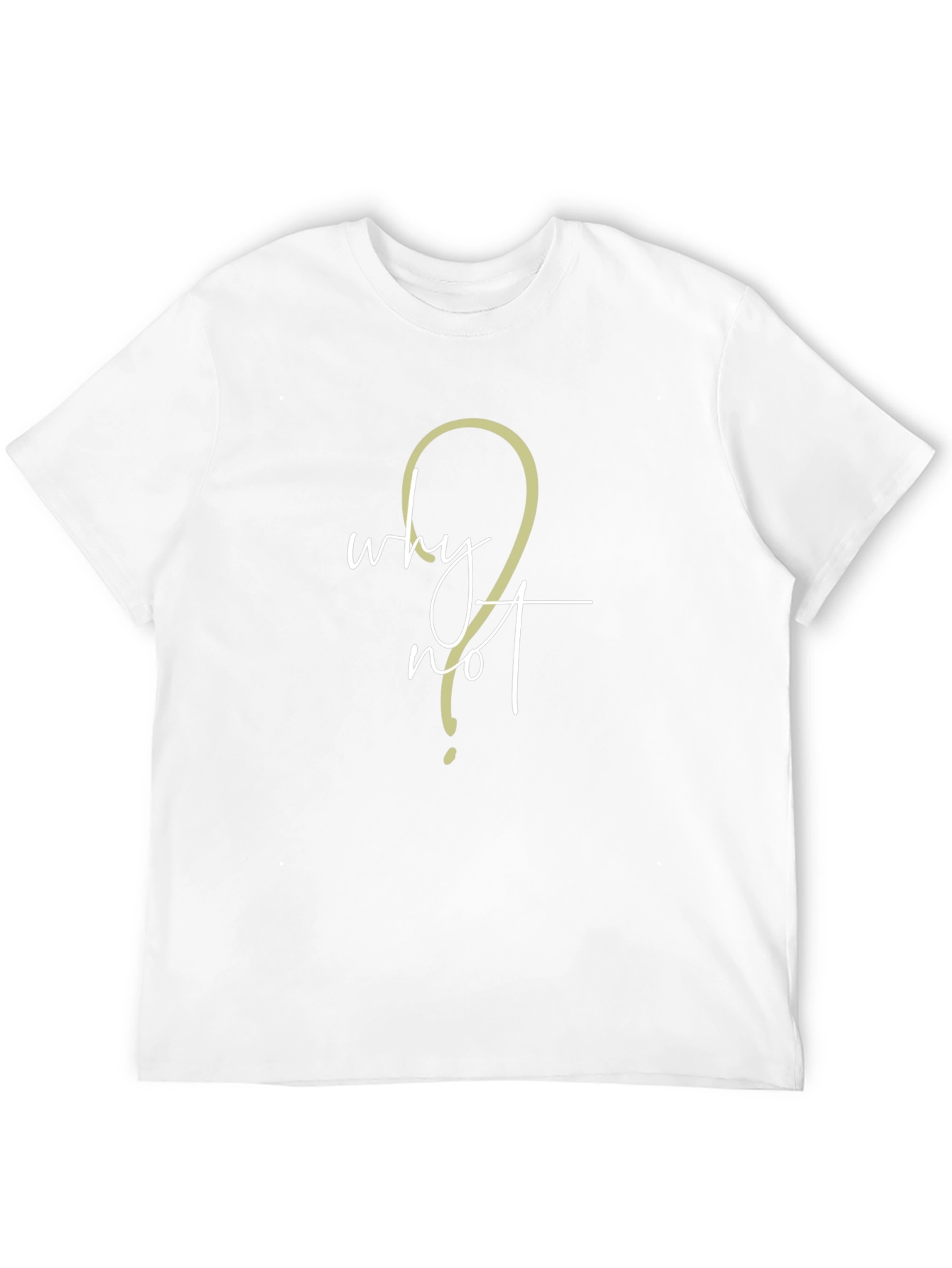 Why Not? Mens Black Graphic T-Shirt
