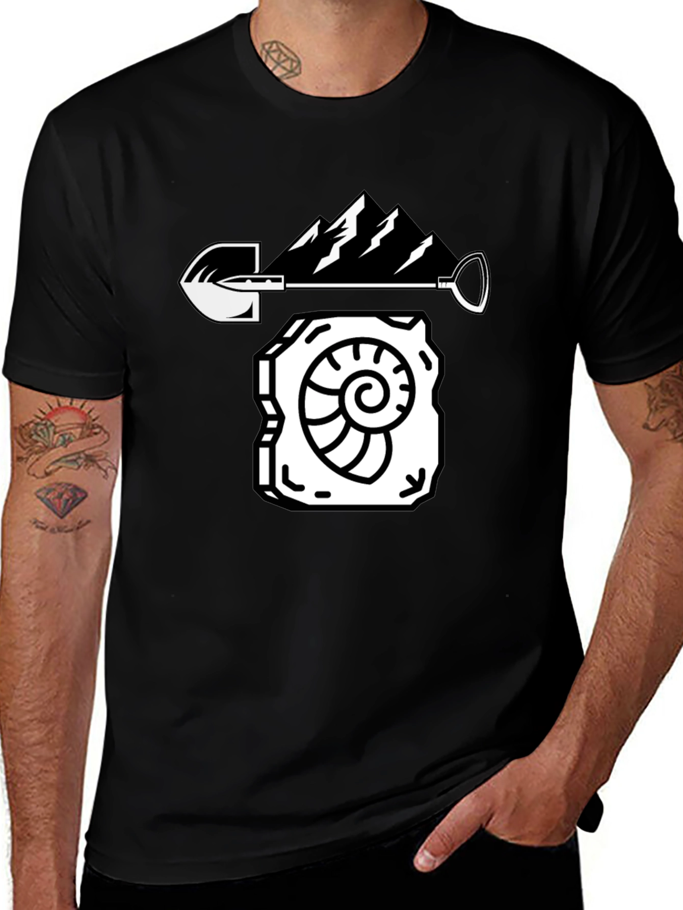 Fossil Hunter Tee - Mountain Shovel Design