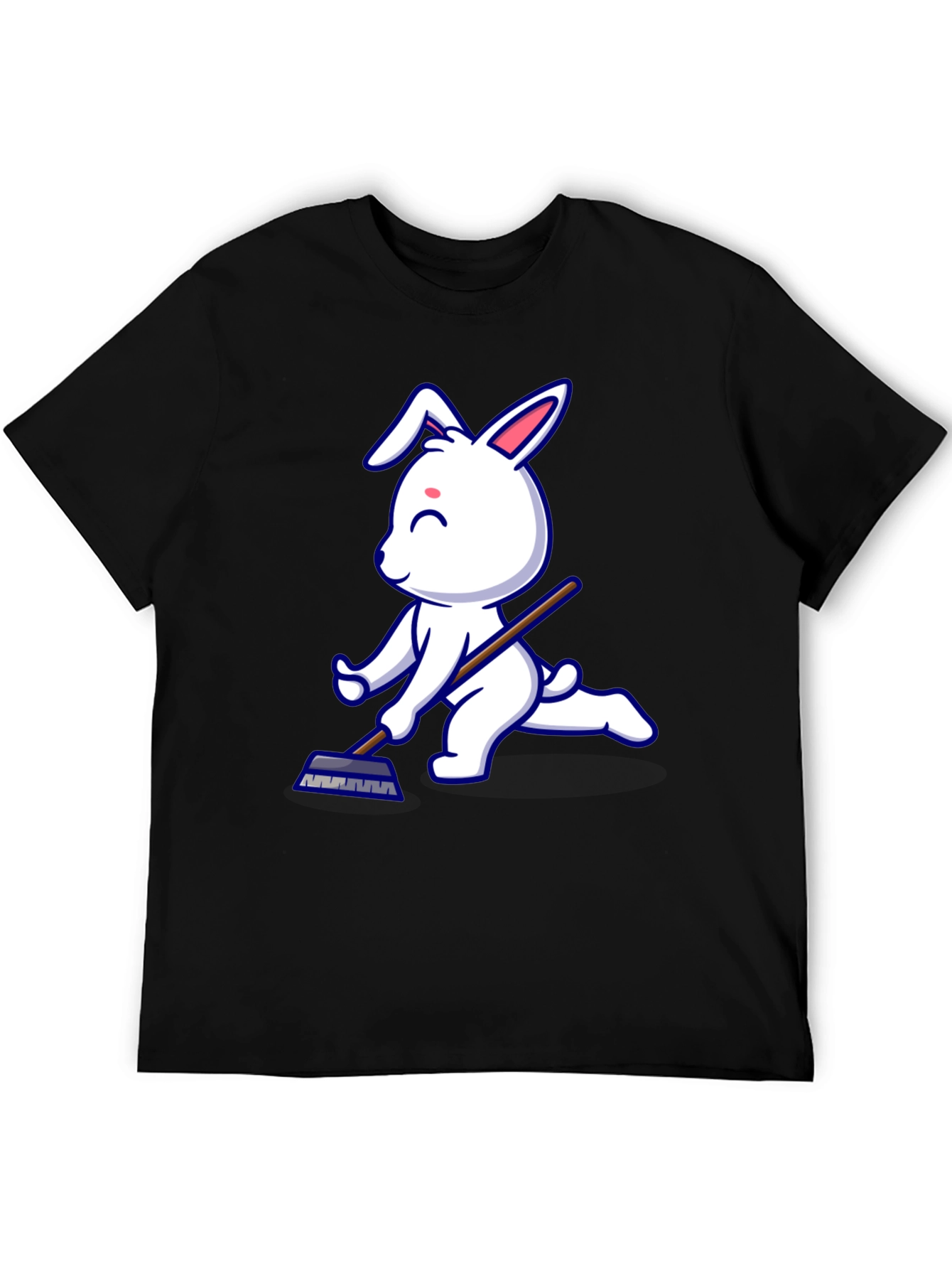Bunny Curling T-Shirt - Novelty Ice Sport Tee