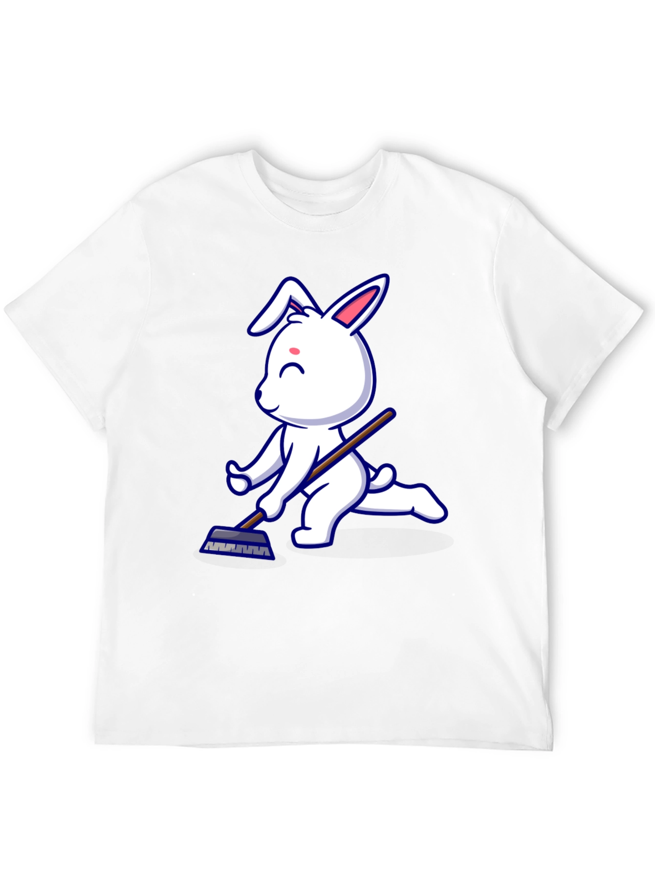 Bunny Curling T-Shirt - Novelty Ice Sport Tee