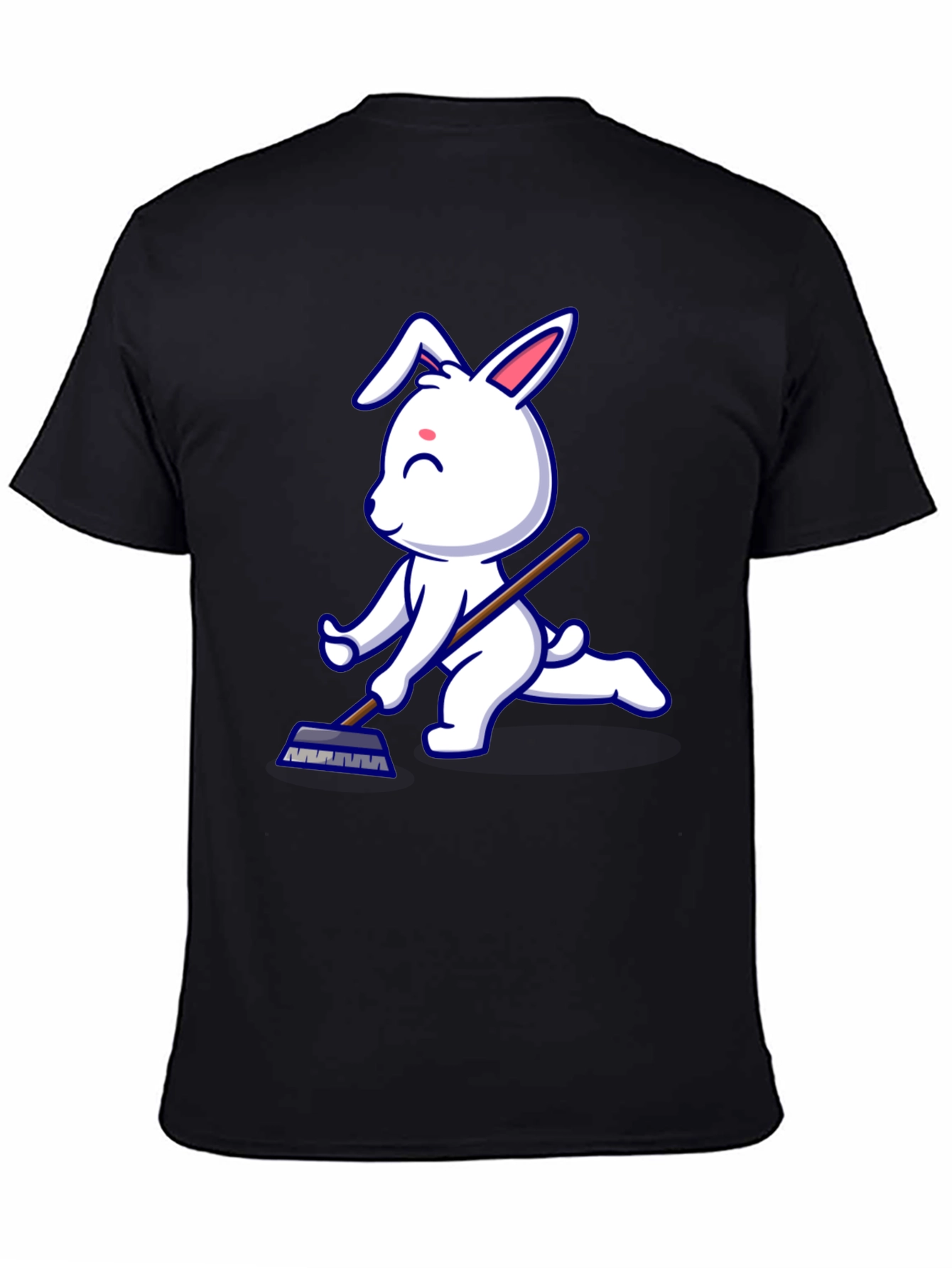 Bunny Curling T-Shirt - Novelty Ice Sport Tee