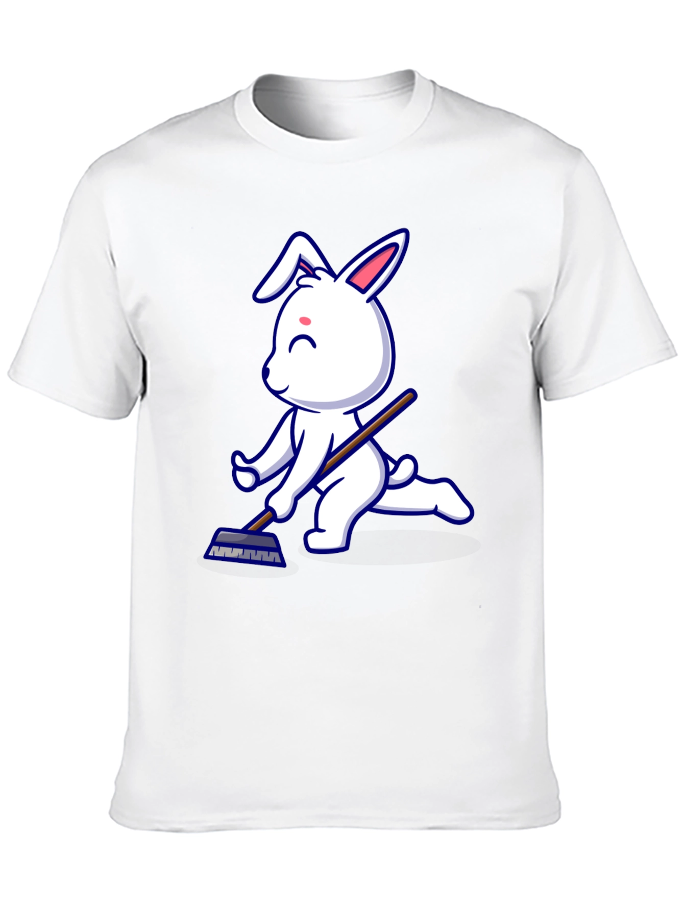 Bunny Curling T-Shirt - Novelty Ice Sport Tee