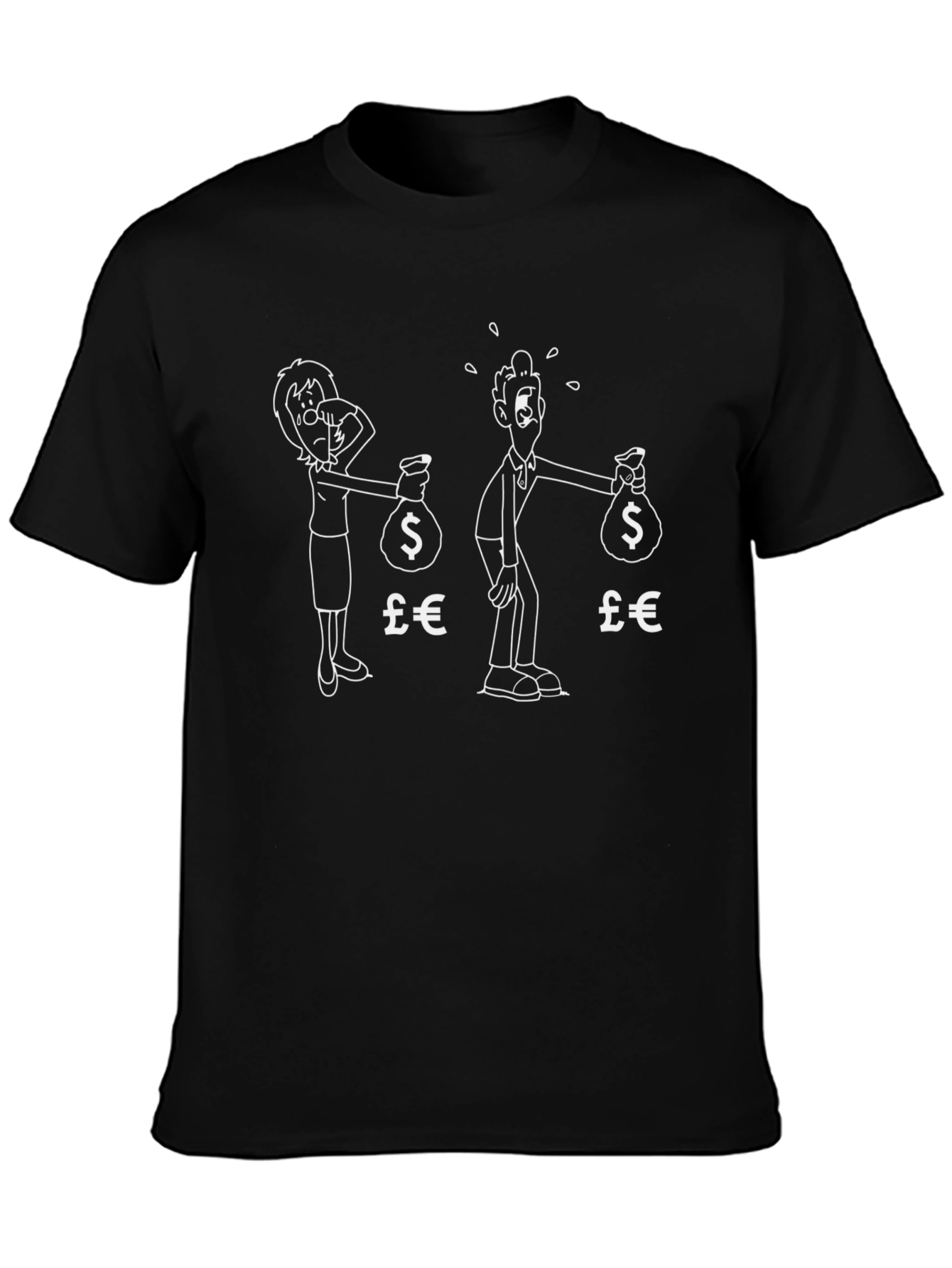 Humorous Cartoon Graphic T-Shirt