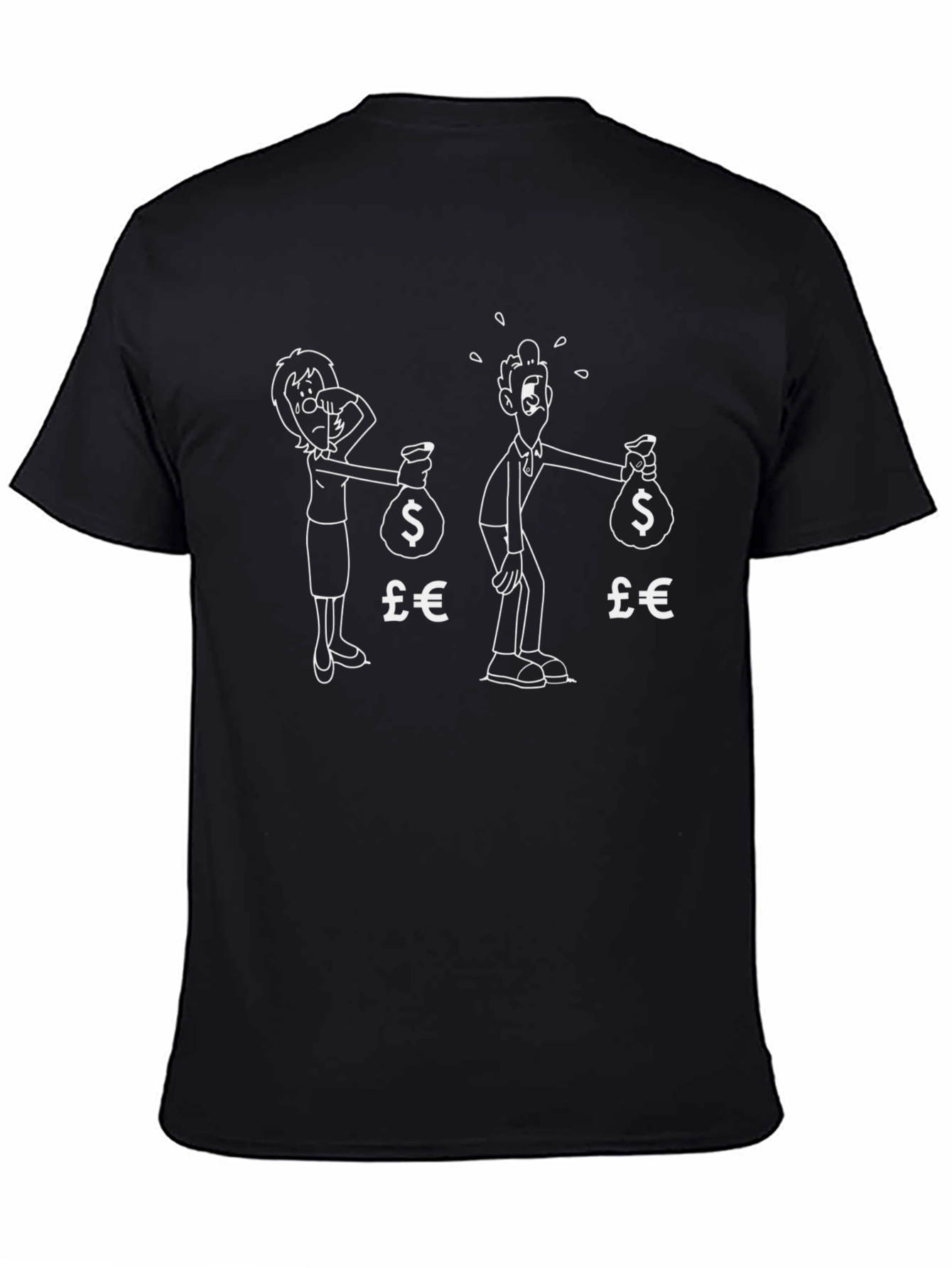 Humorous Cartoon Graphic T-Shirt