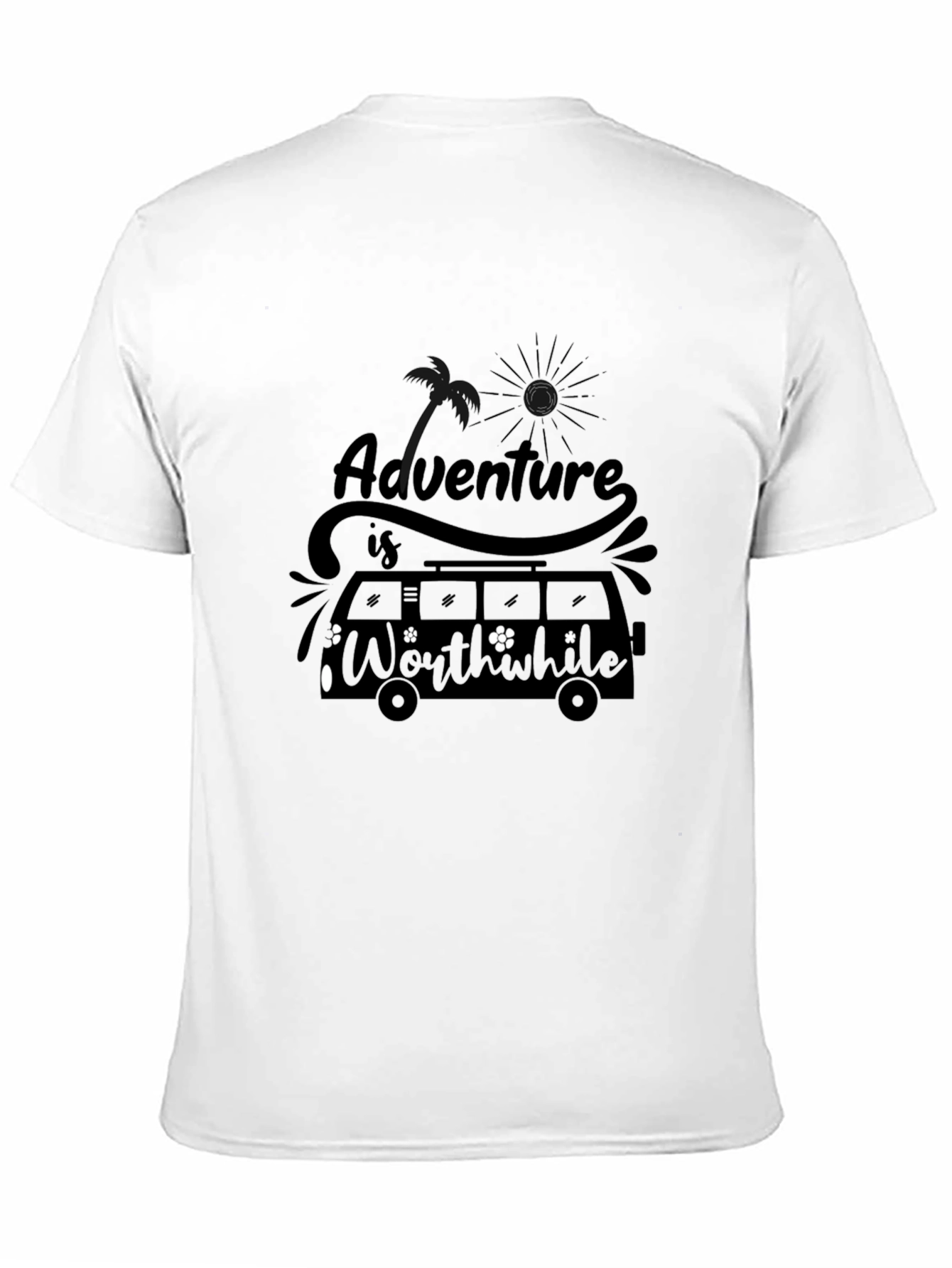 Adventure Worthwhile Graphic Tee - Stylish Black T-Shirt