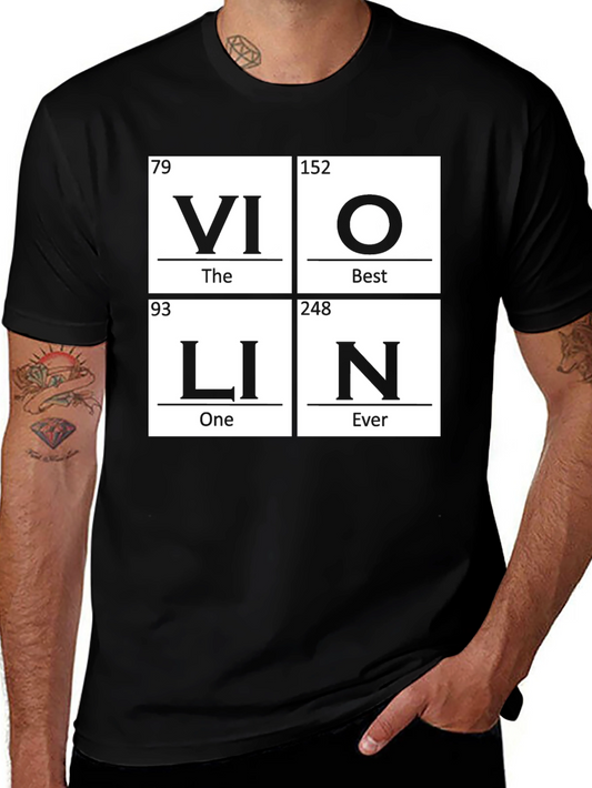 Violin Periodic Table Funny Music T-Shirt