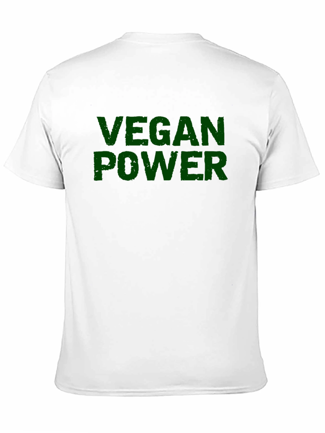 Vegan Power Graphic Tee - Black Cotton T-Shirt