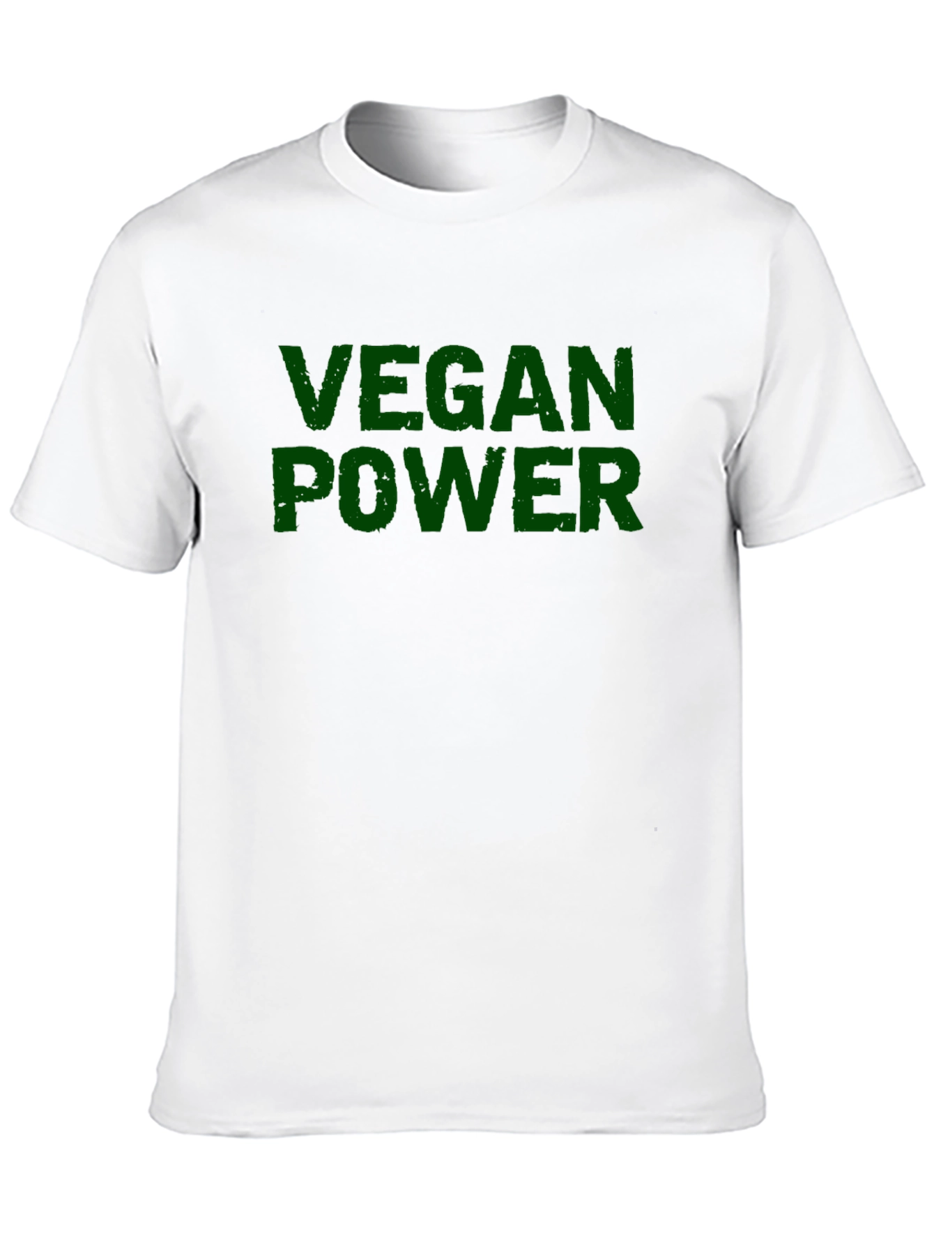 Vegan Power Graphic Tee - Black Cotton T-Shirt