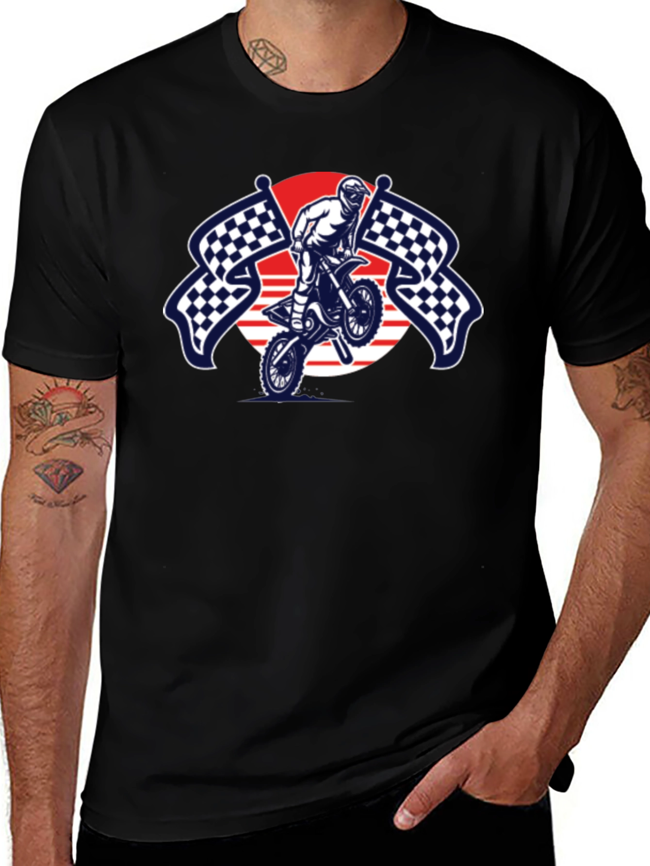Motocross Graphic Black T-Shirt