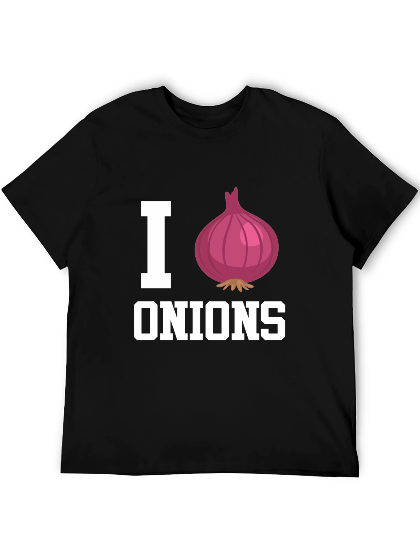 I Love Onions Black Graphic Tee