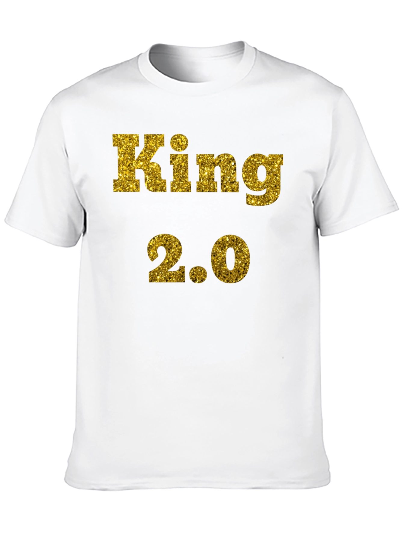 King 2.0 Glitter Print T-Shirt - Black