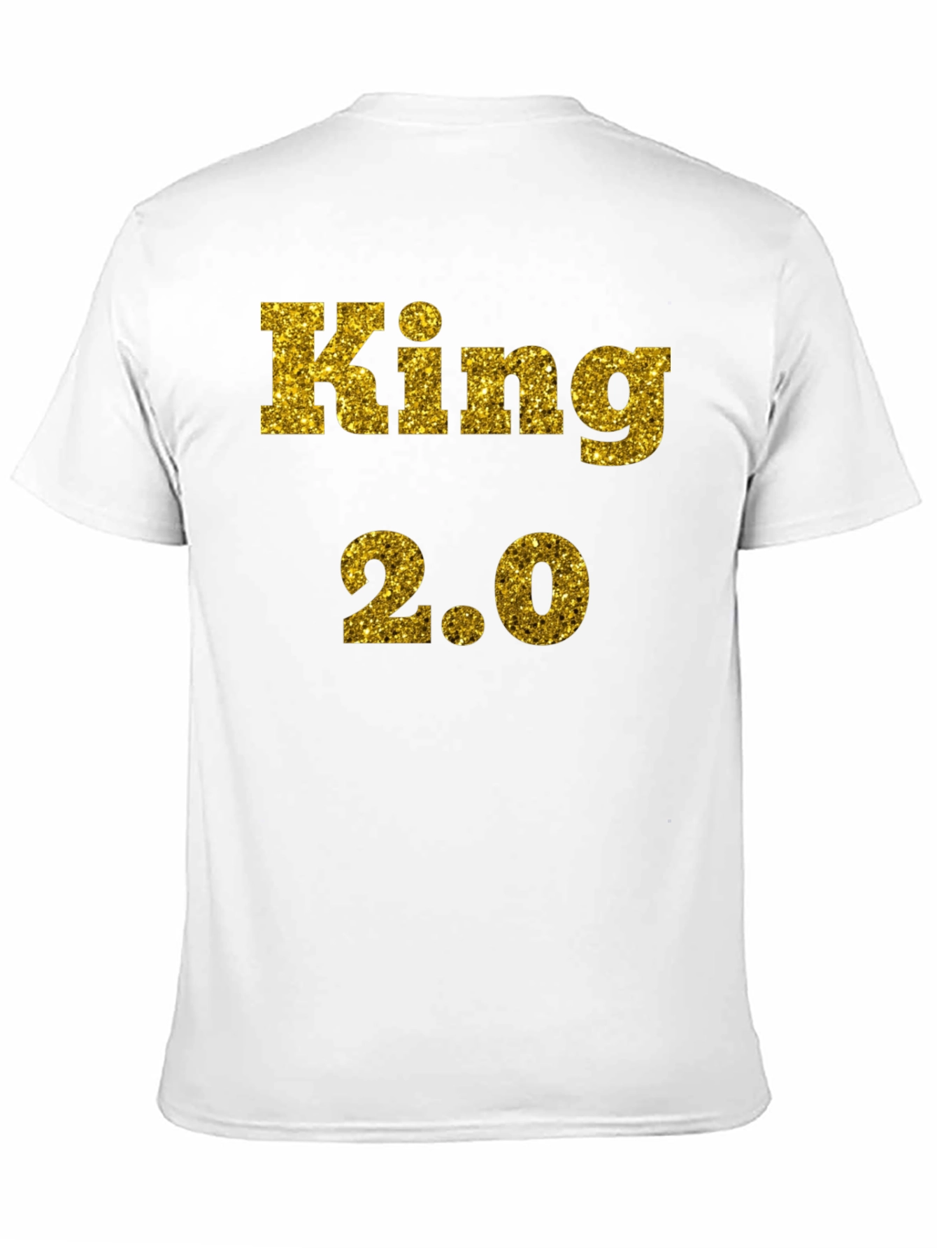 King 2.0 Glitter Print T-Shirt - Black