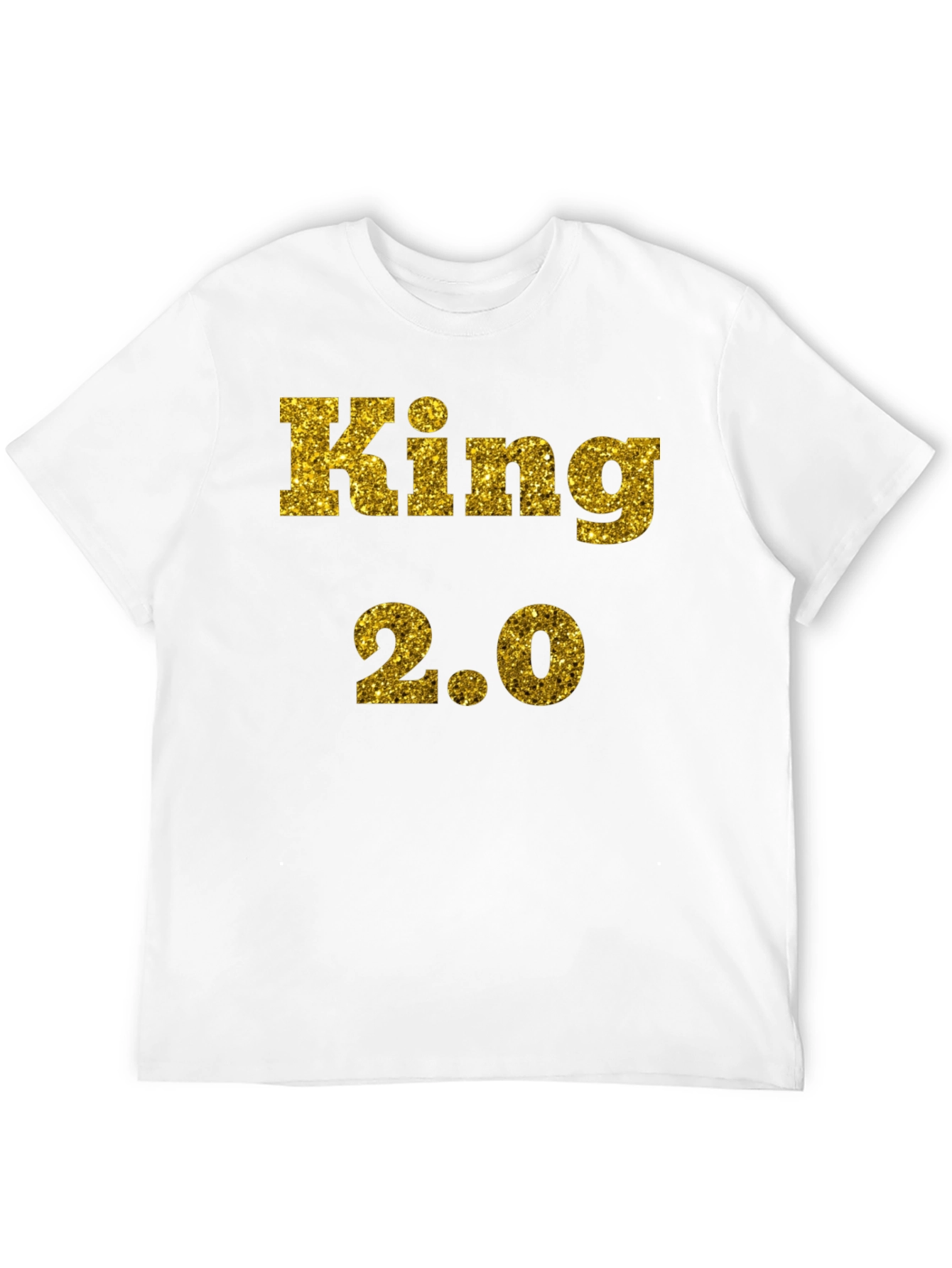 King 2.0 Glitter Print T-Shirt - Black