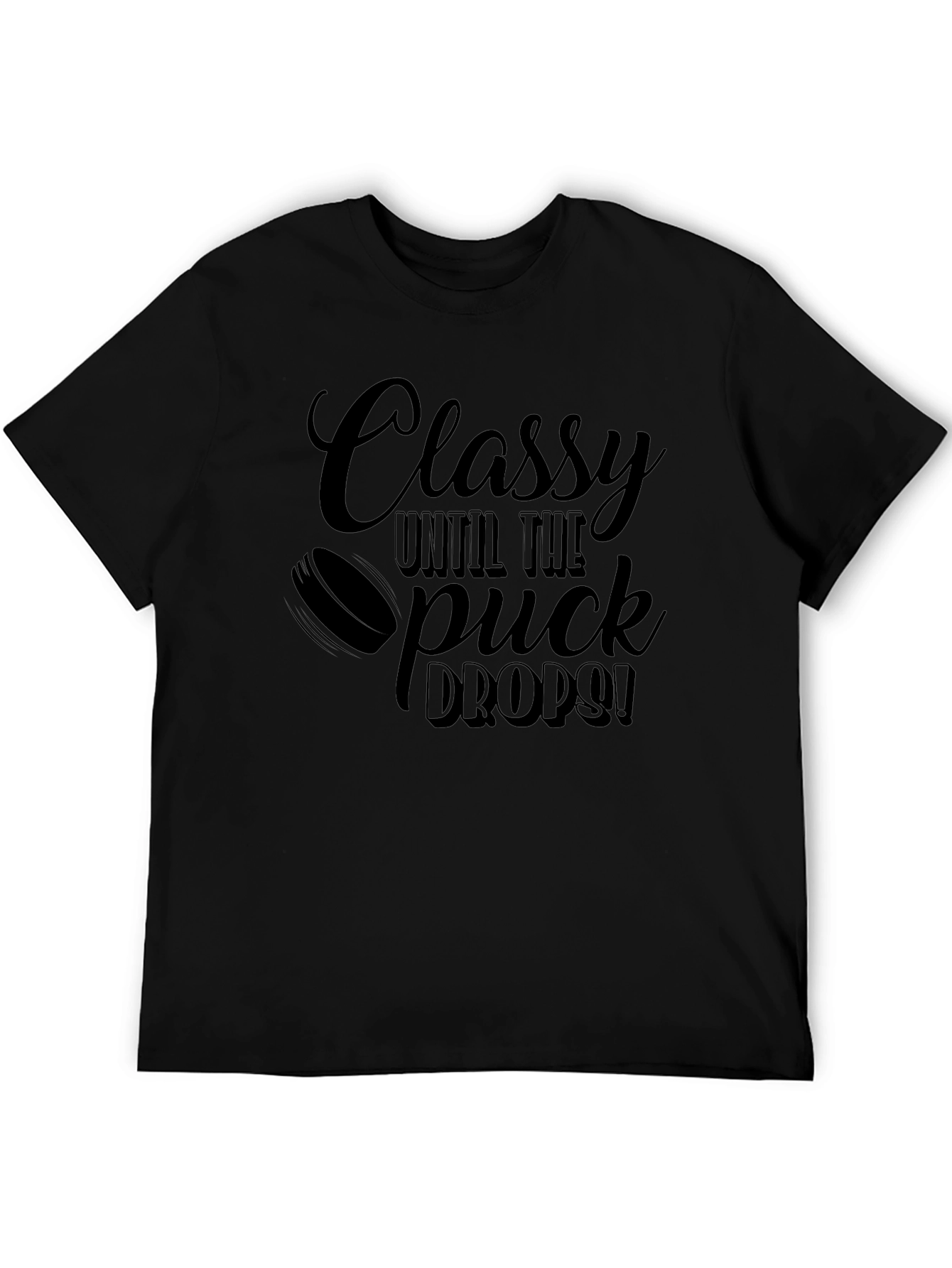 Classy Hockey Fan Black T-Shirt