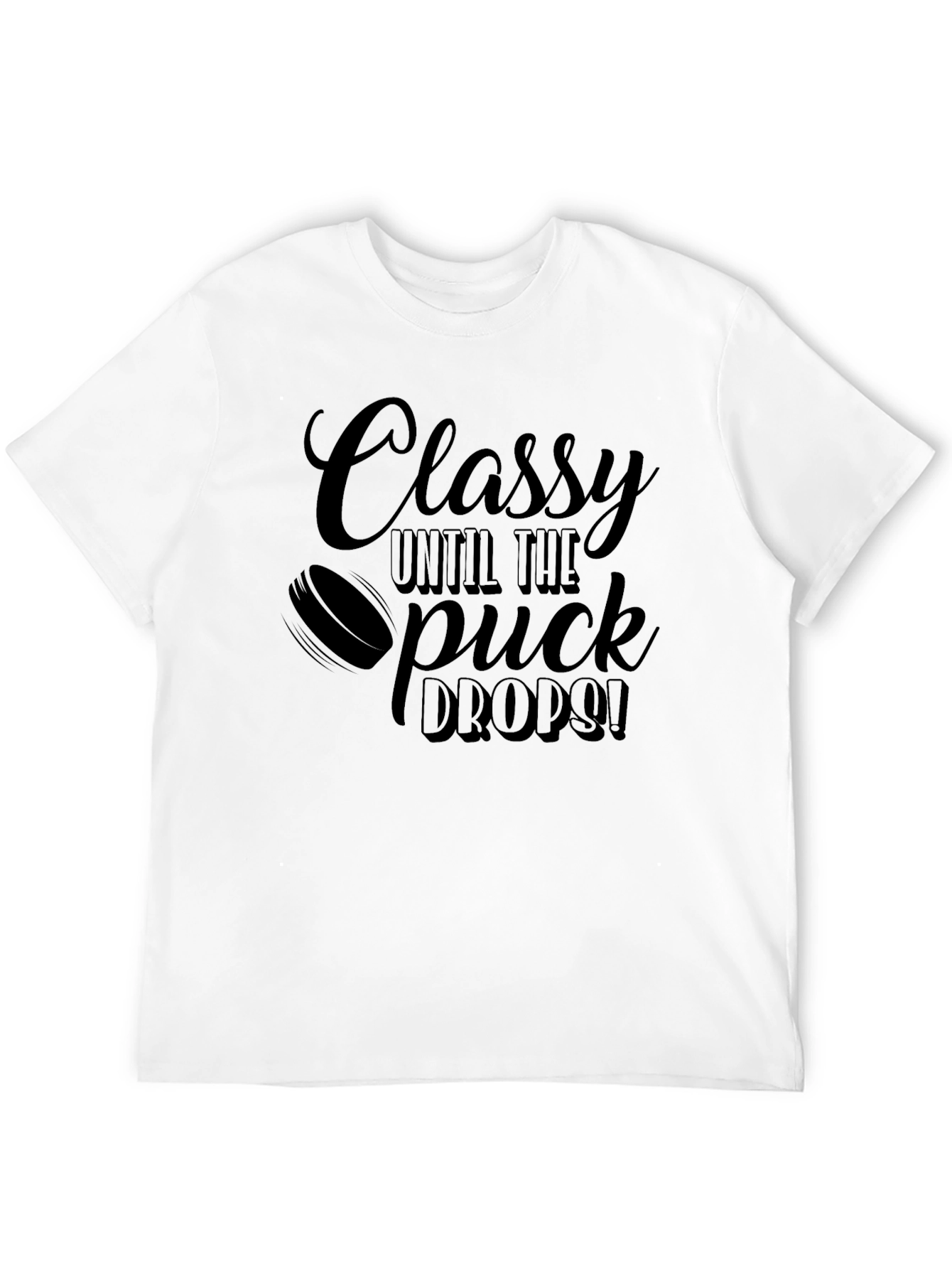 Classy Hockey Fan Black T-Shirt