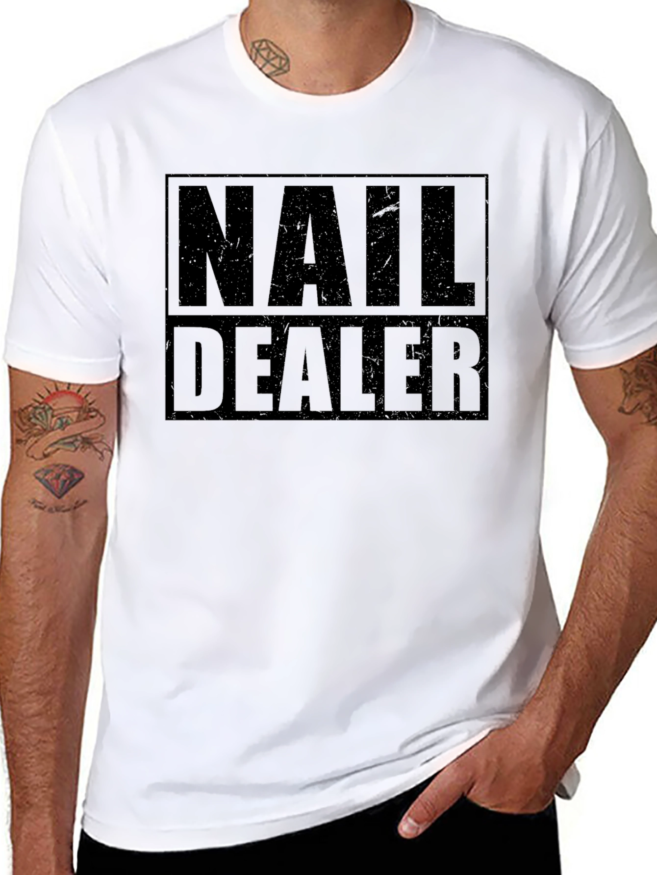 Nail Dealer Black Graphic T-Shirt