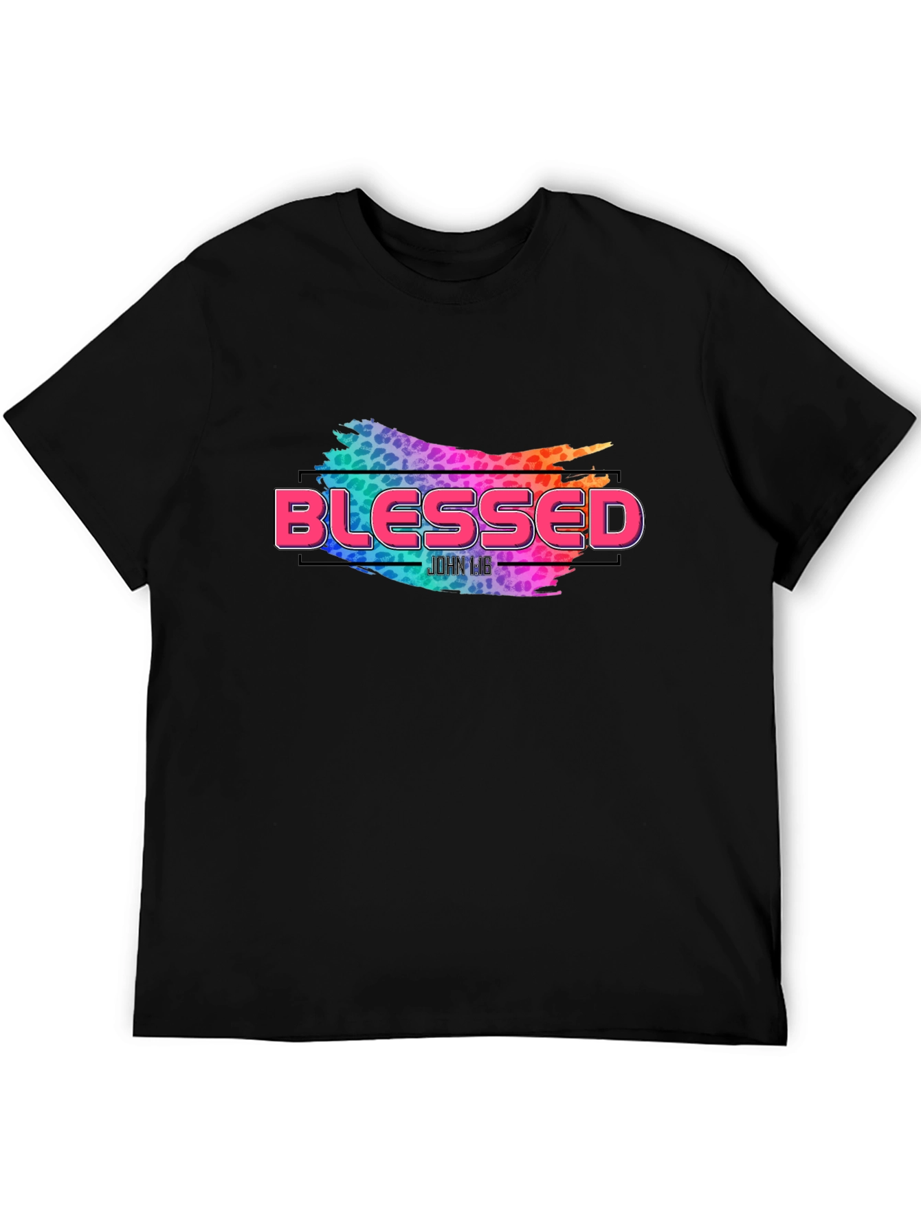 Blessed Graphic Print Black T-Shirt